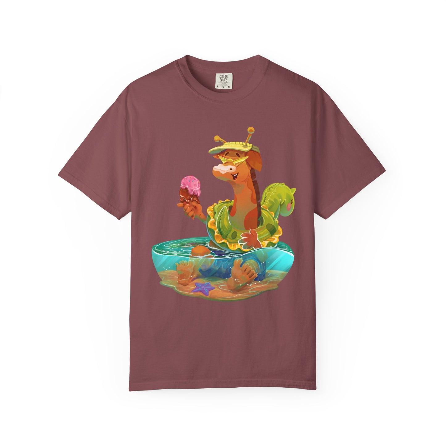 Clippity Clop Giraffe in a Pool Unisex T-shirt