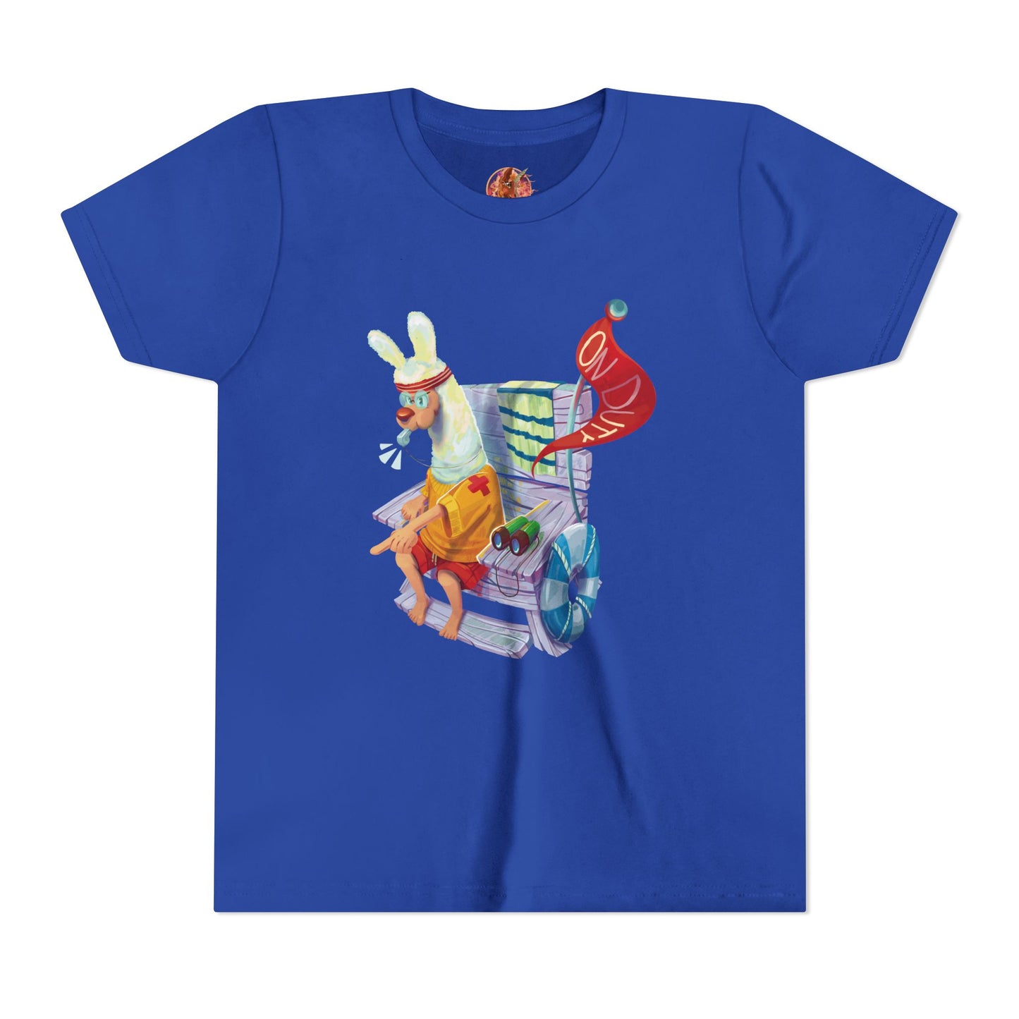 Larry the Llama Plays Lifeguard Kids T-Shirt