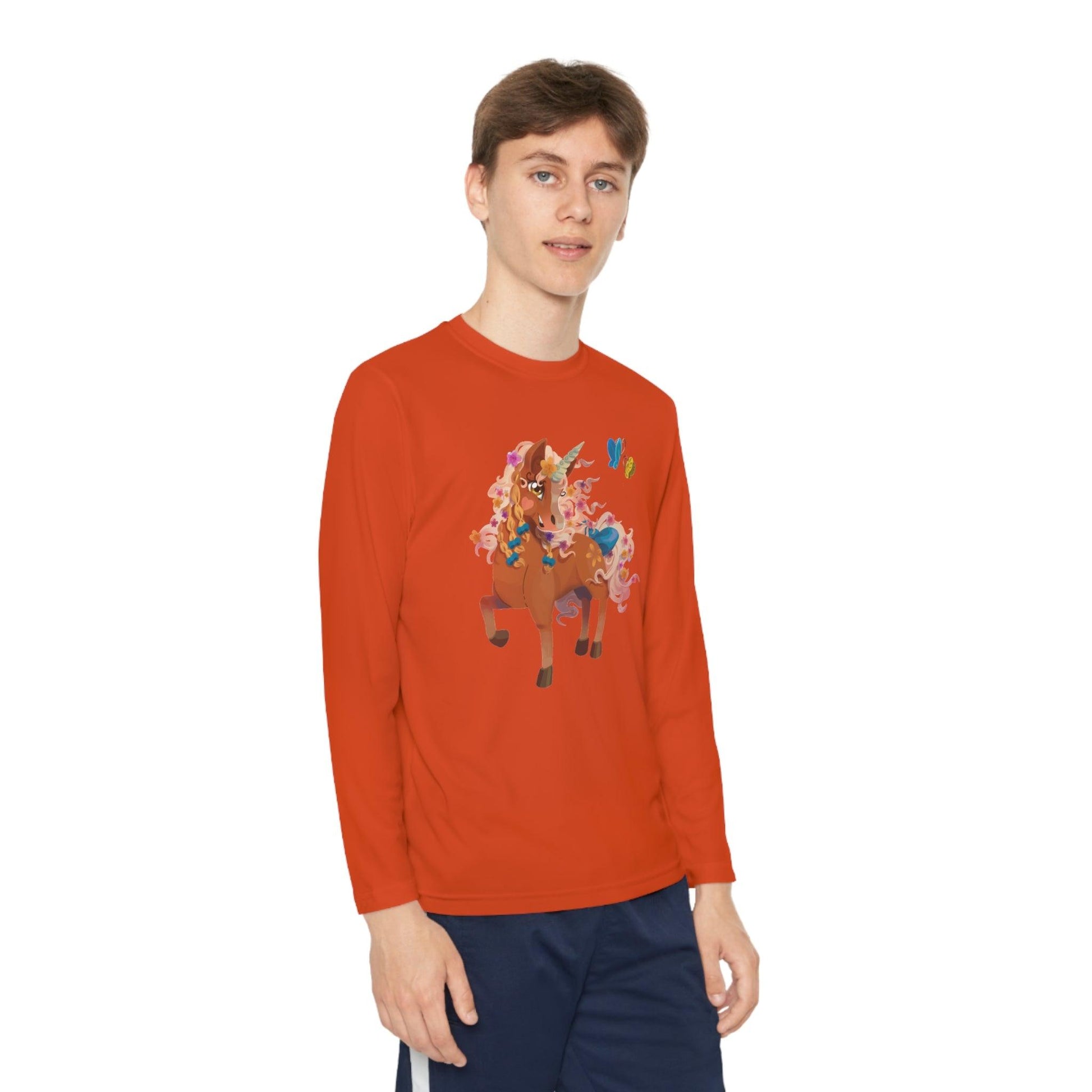 Gwenhwyer Youth Long Sleeve Competitor Tee - Claires Unicorn Adventures