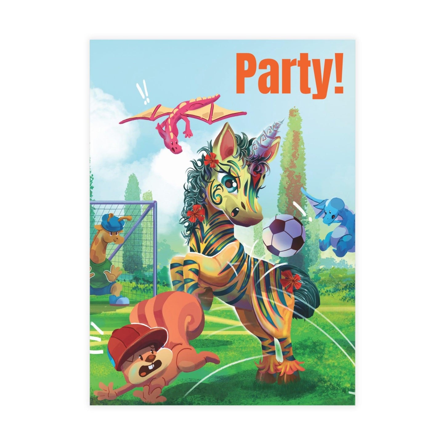 LeeNeigh Party Invitation Postcard Bundles (envelopes not included) - Claires Unicorn Adventures