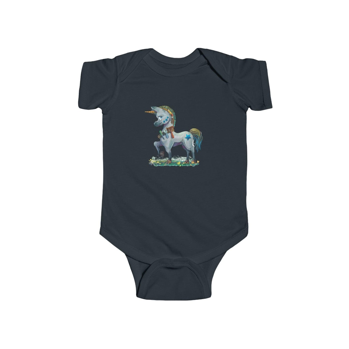 Infant Fine Jersey Bodysuit - Claires Unicorn Adventures