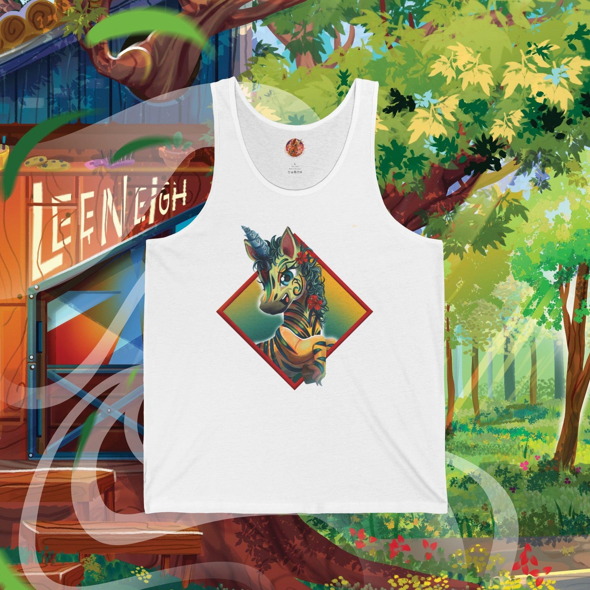 LeeNeigh Unisex Jersey Tank - Claires Unicorn Adventures