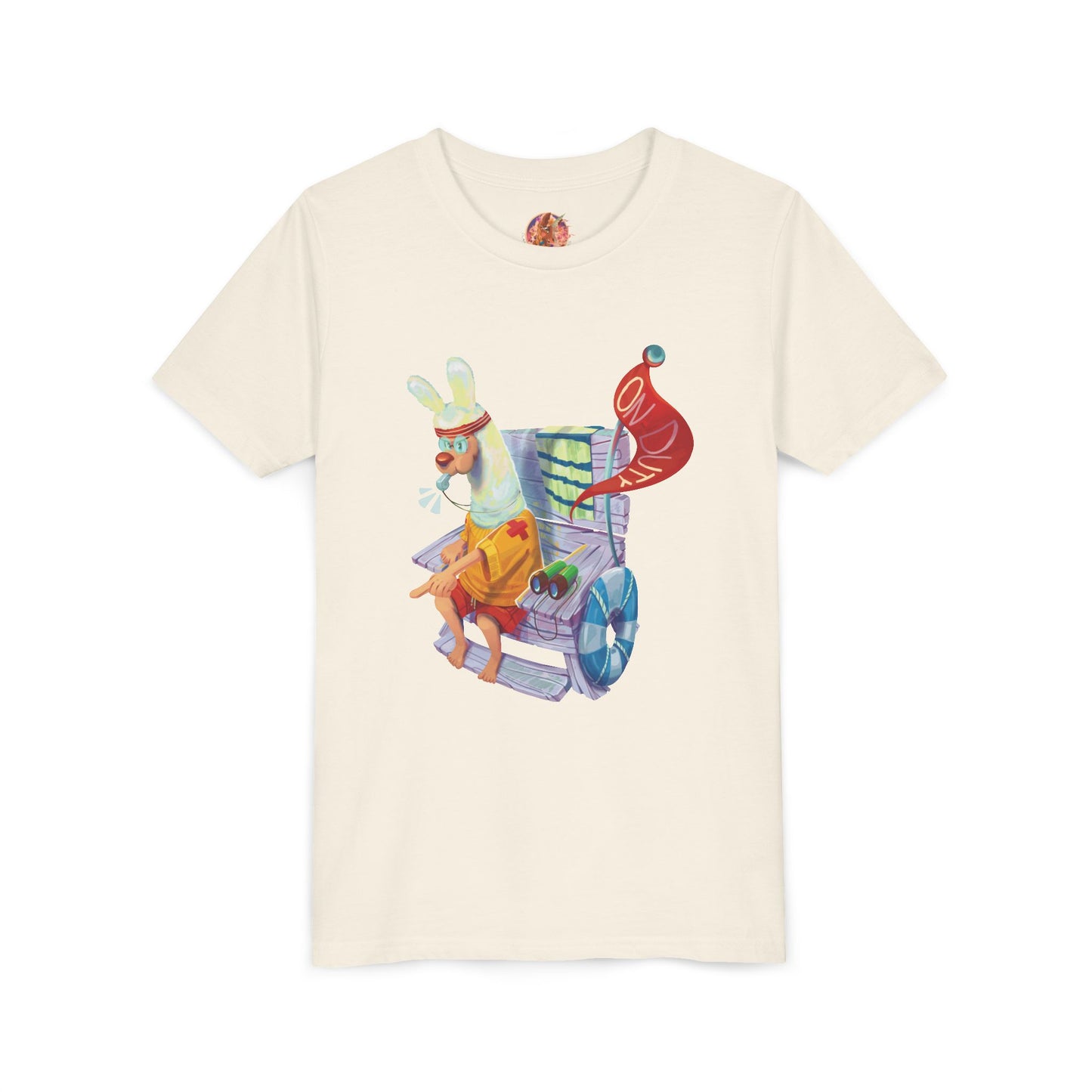 Larry the Llama Plays Lifeguard Kids T-Shirt