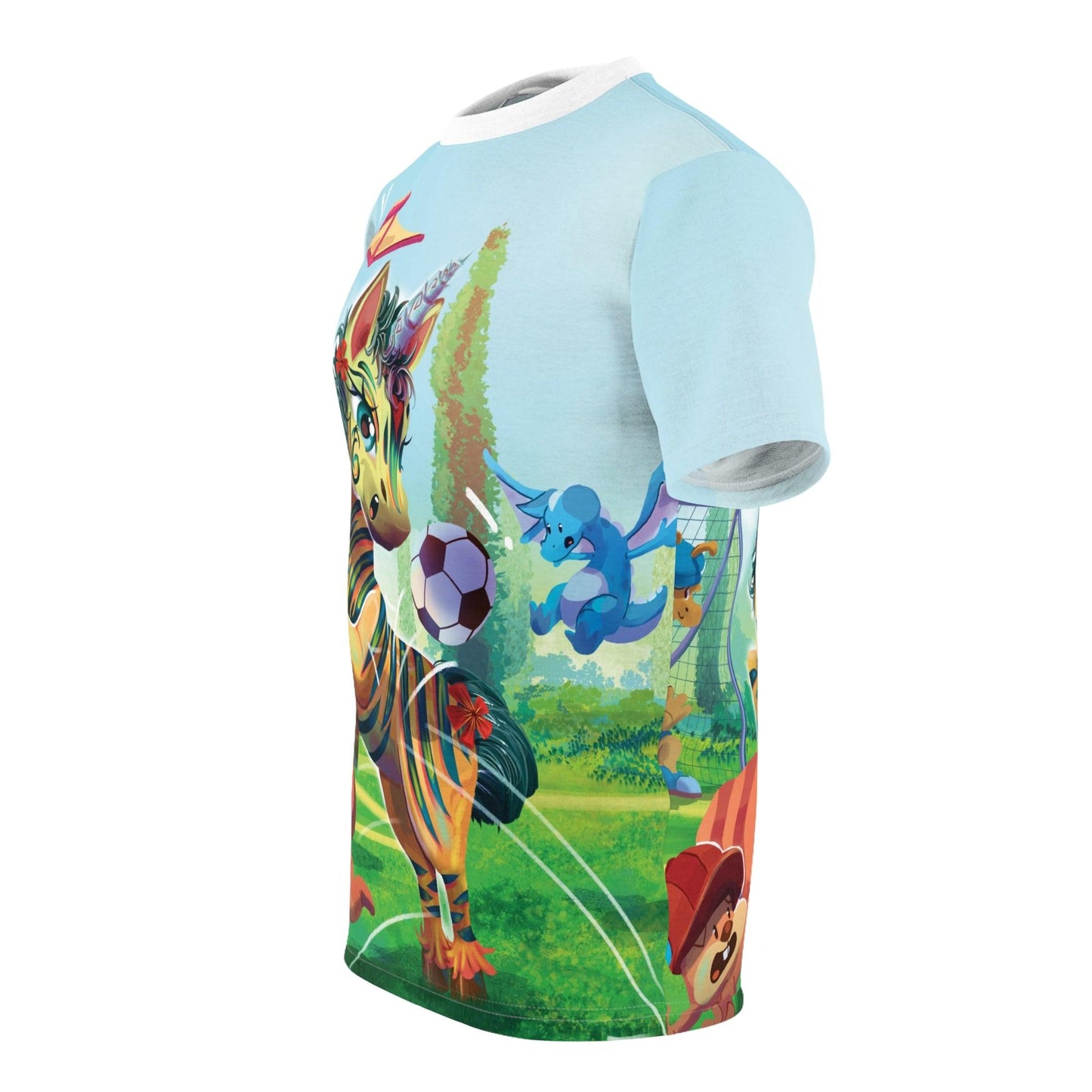 LeeNeigh Soccer Unisex Cut & Sew Tee - Claires Unicorn Adventures