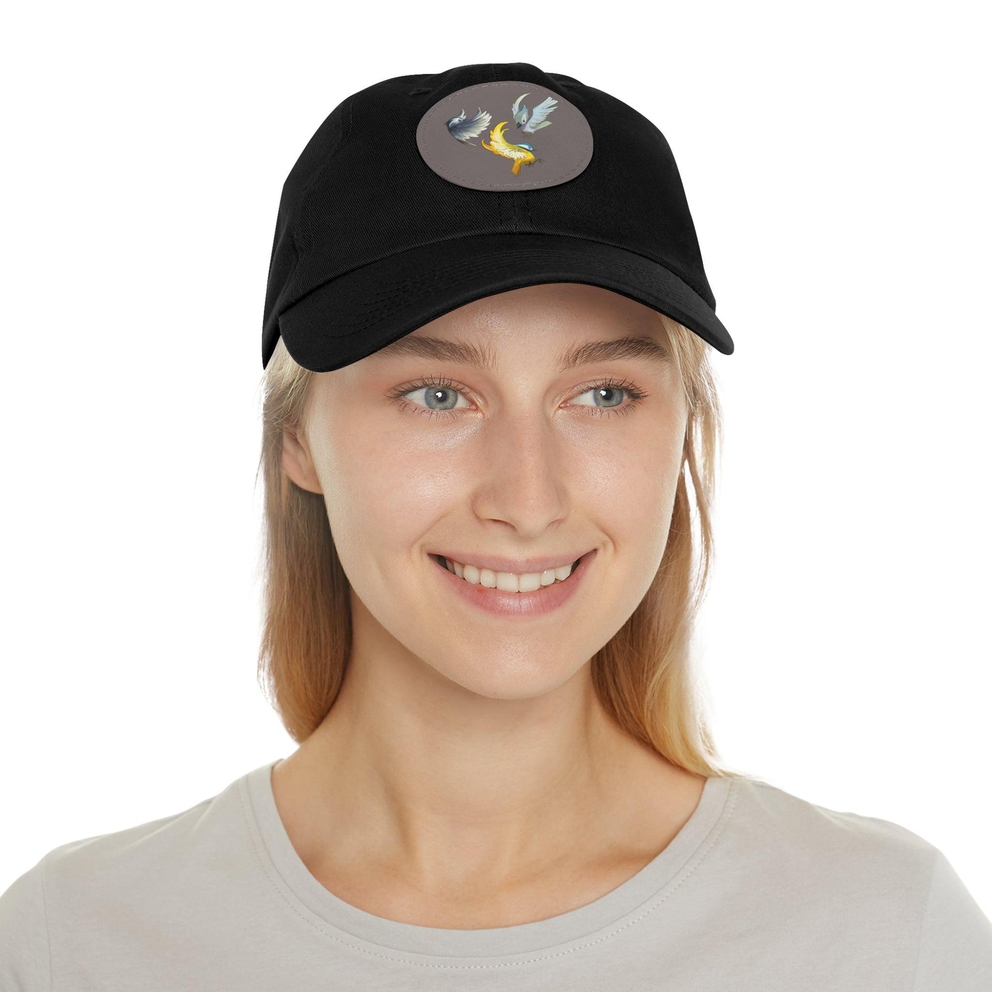 Dad Hat with Leather Patch (Round) - Claires Unicorn Adventures