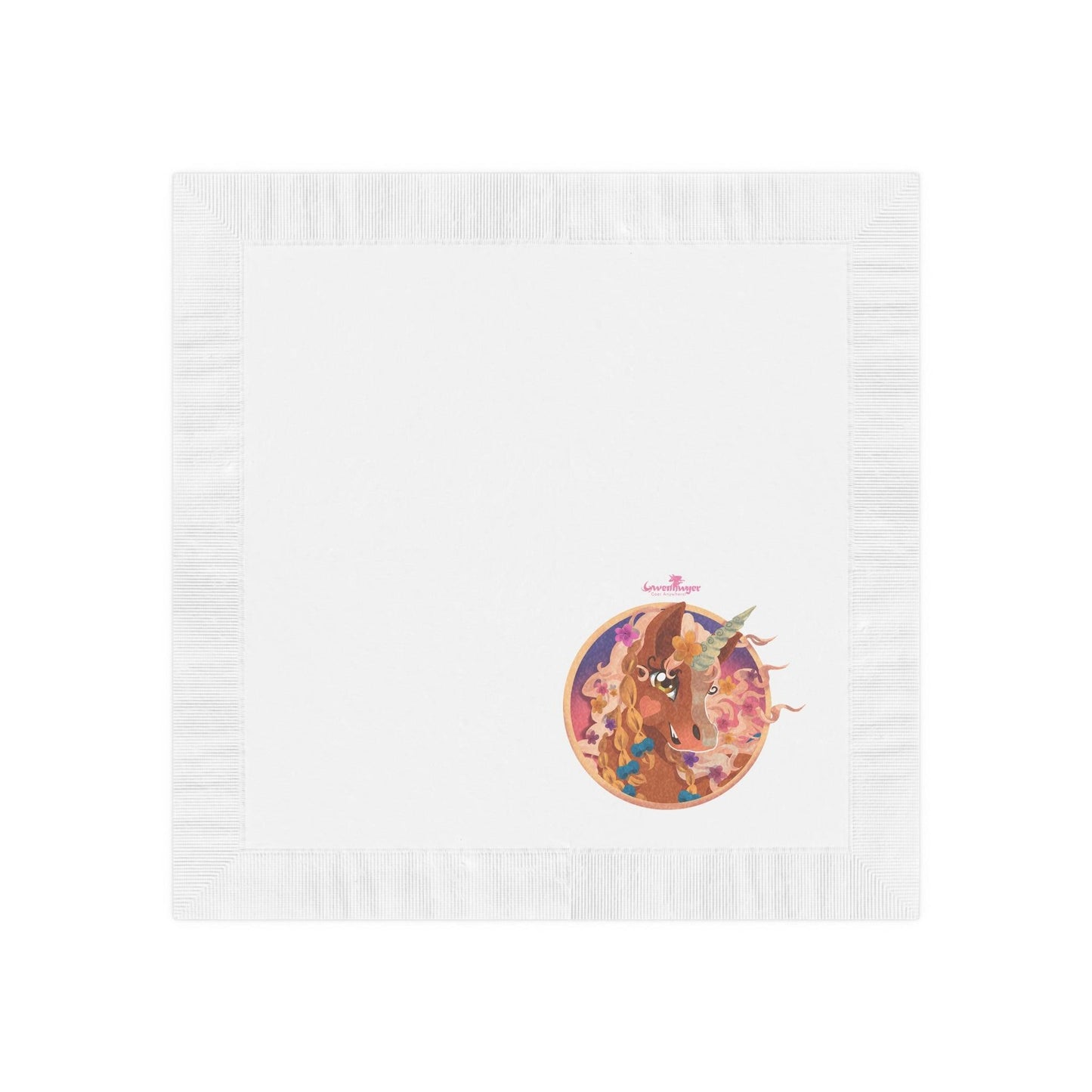 Gwenhwyer White Paper Napkins - Claires Unicorn Adventures