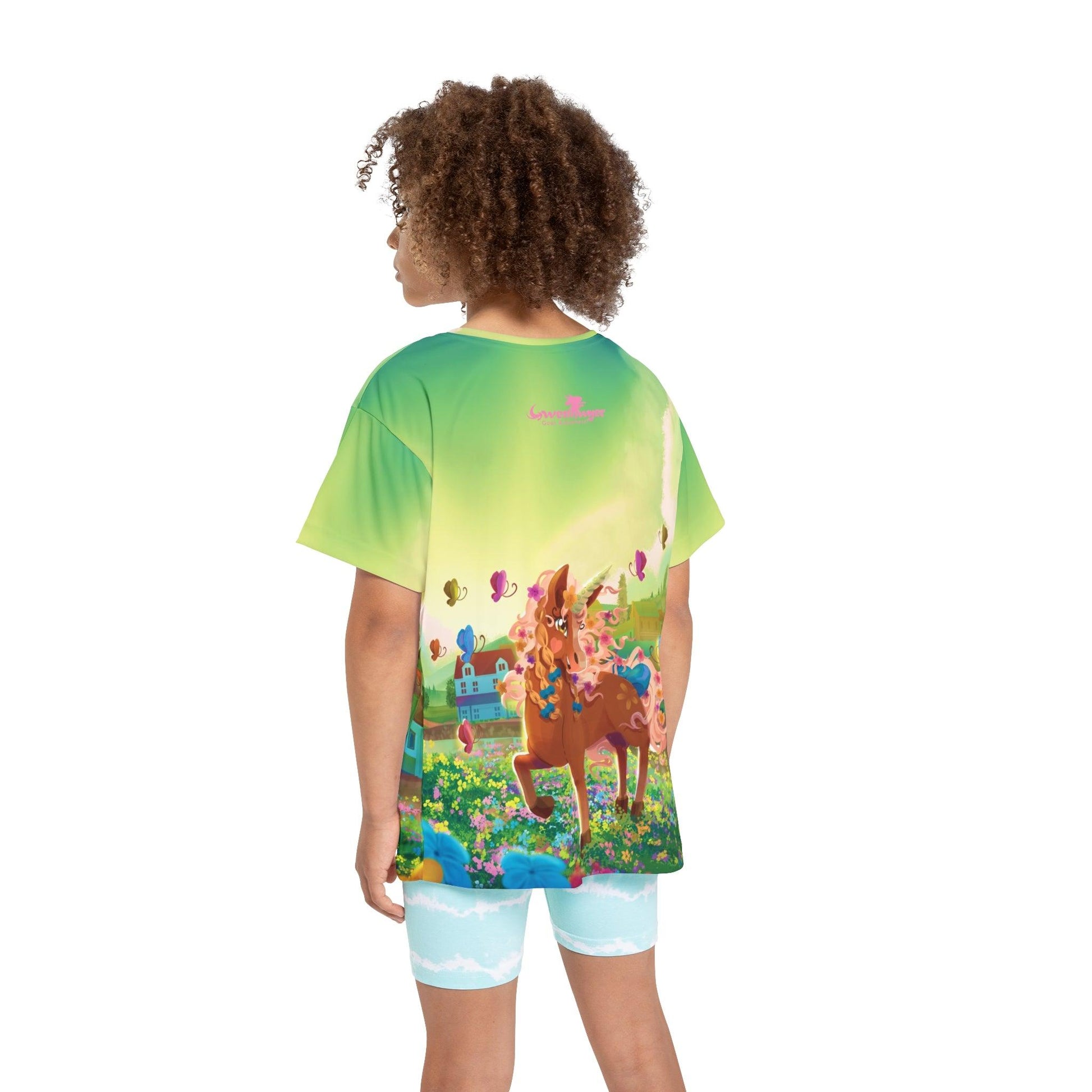 Gwenhwyer Classic Kids Sports Jersey - Claires Unicorn Adventures