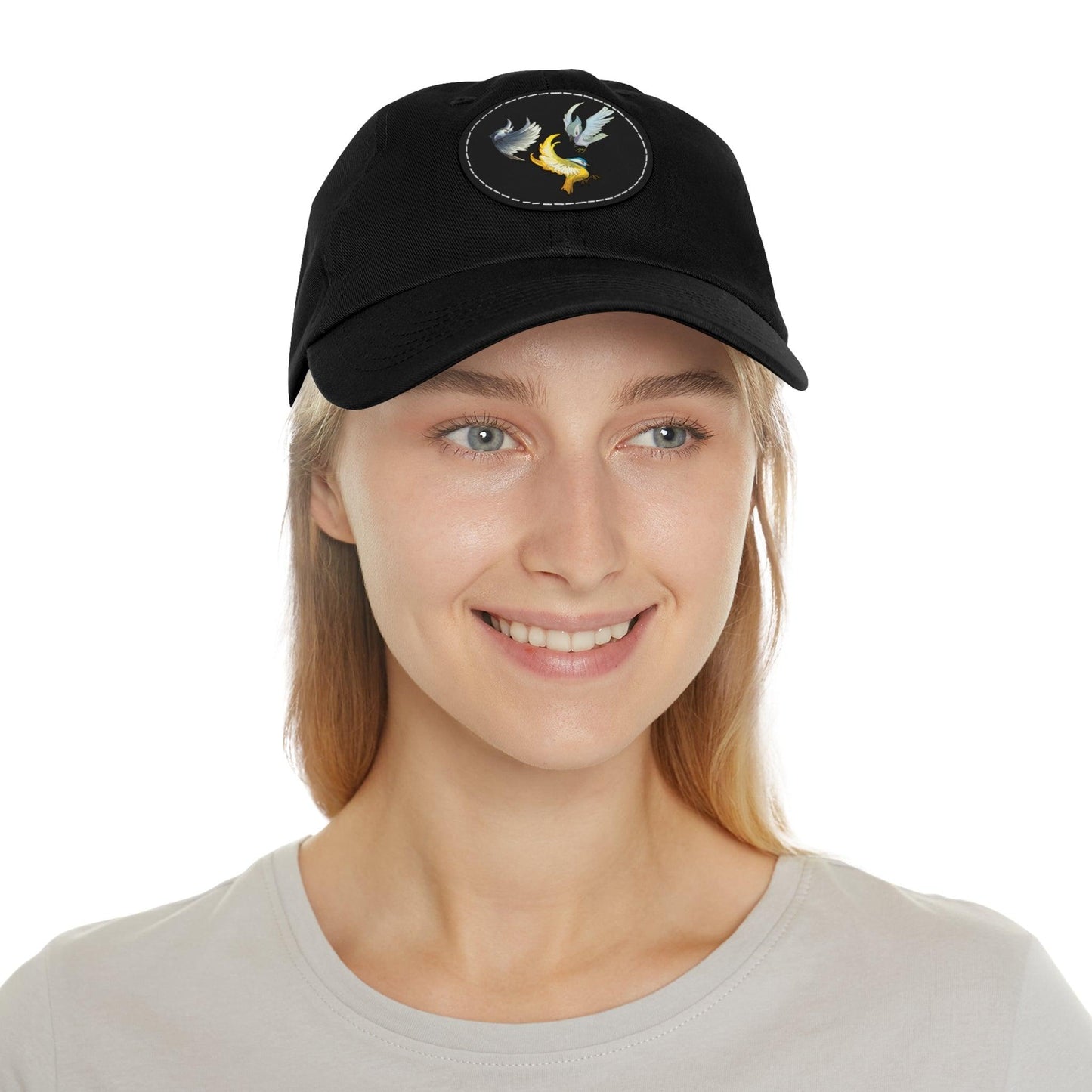 Dad Hat with Leather Patch (Round) - Claires Unicorn Adventures