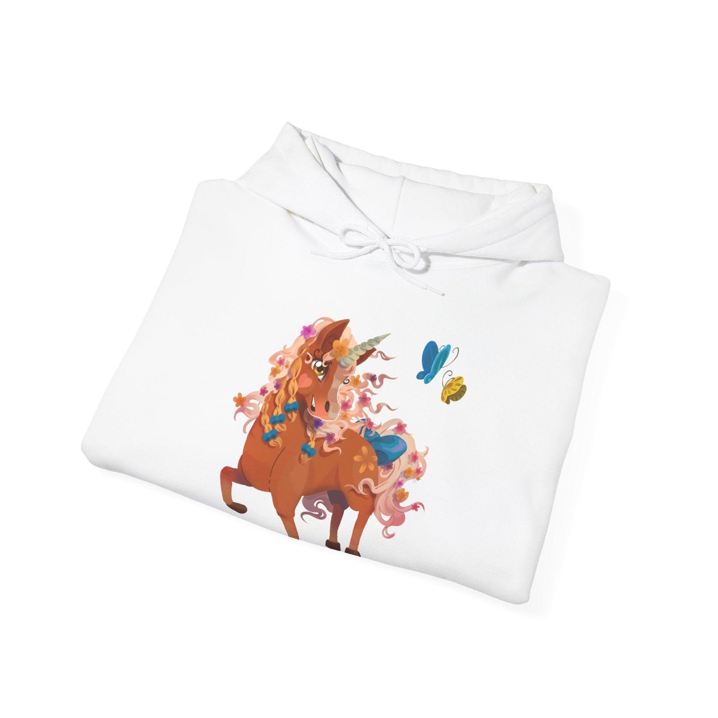 Gwenhwyer Unisex Heavy Blend™ Hooded Sweatshirt - Claires Unicorn Adventures