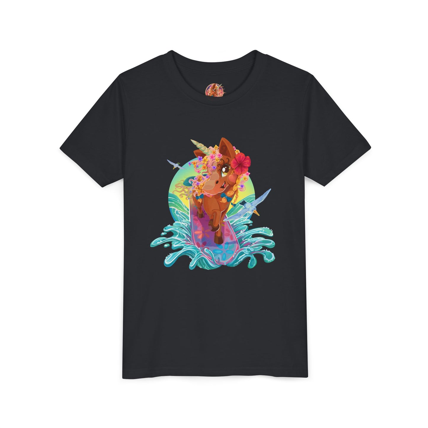 Gwenhwyer's Surfing Adventure Kids T-Shirt