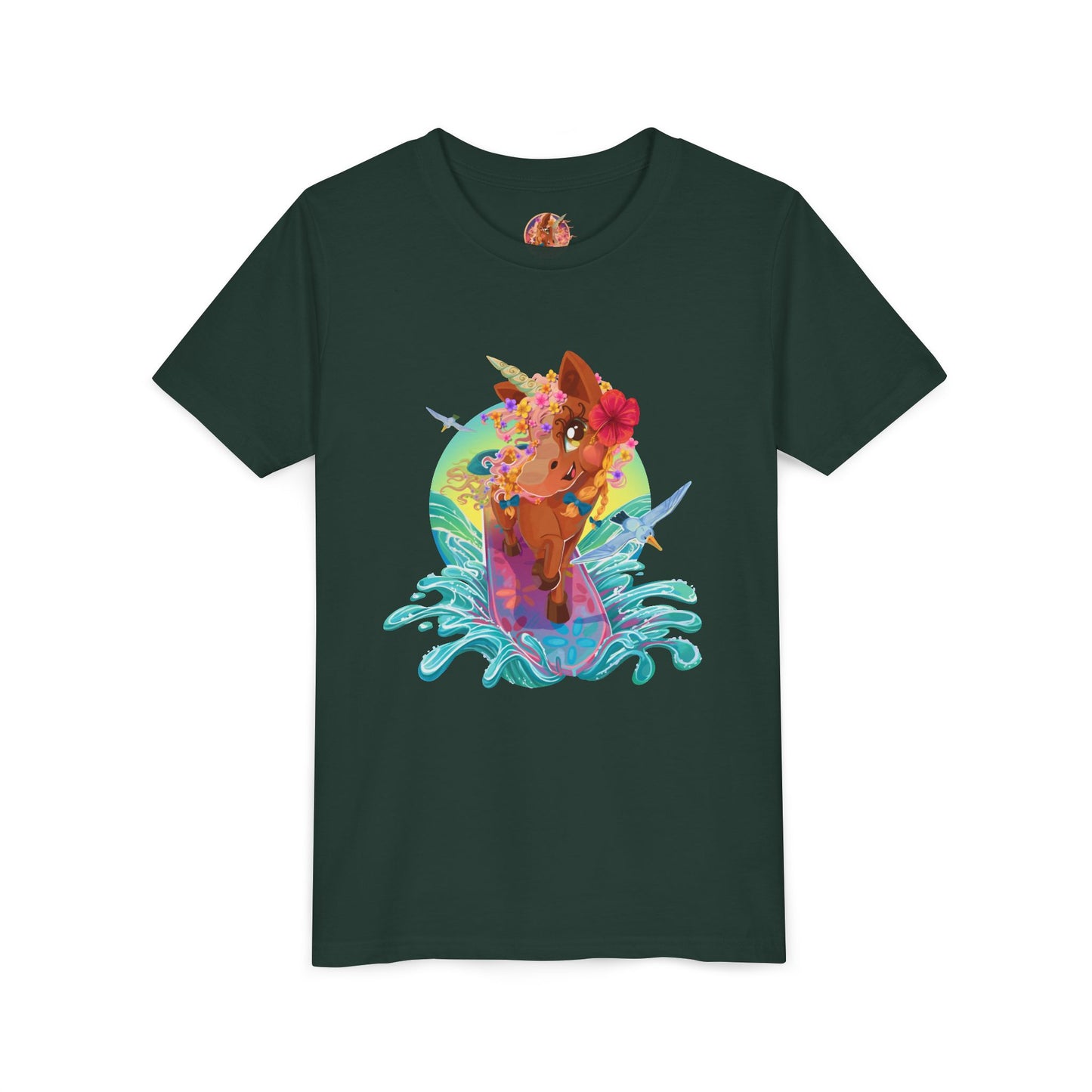 Gwenhwyer's Surfing Adventure Kids T-Shirt