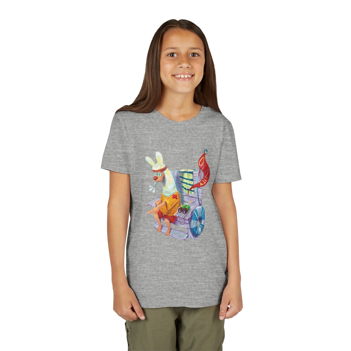 Larry the Llama Plays Lifeguard Kids T-Shirt