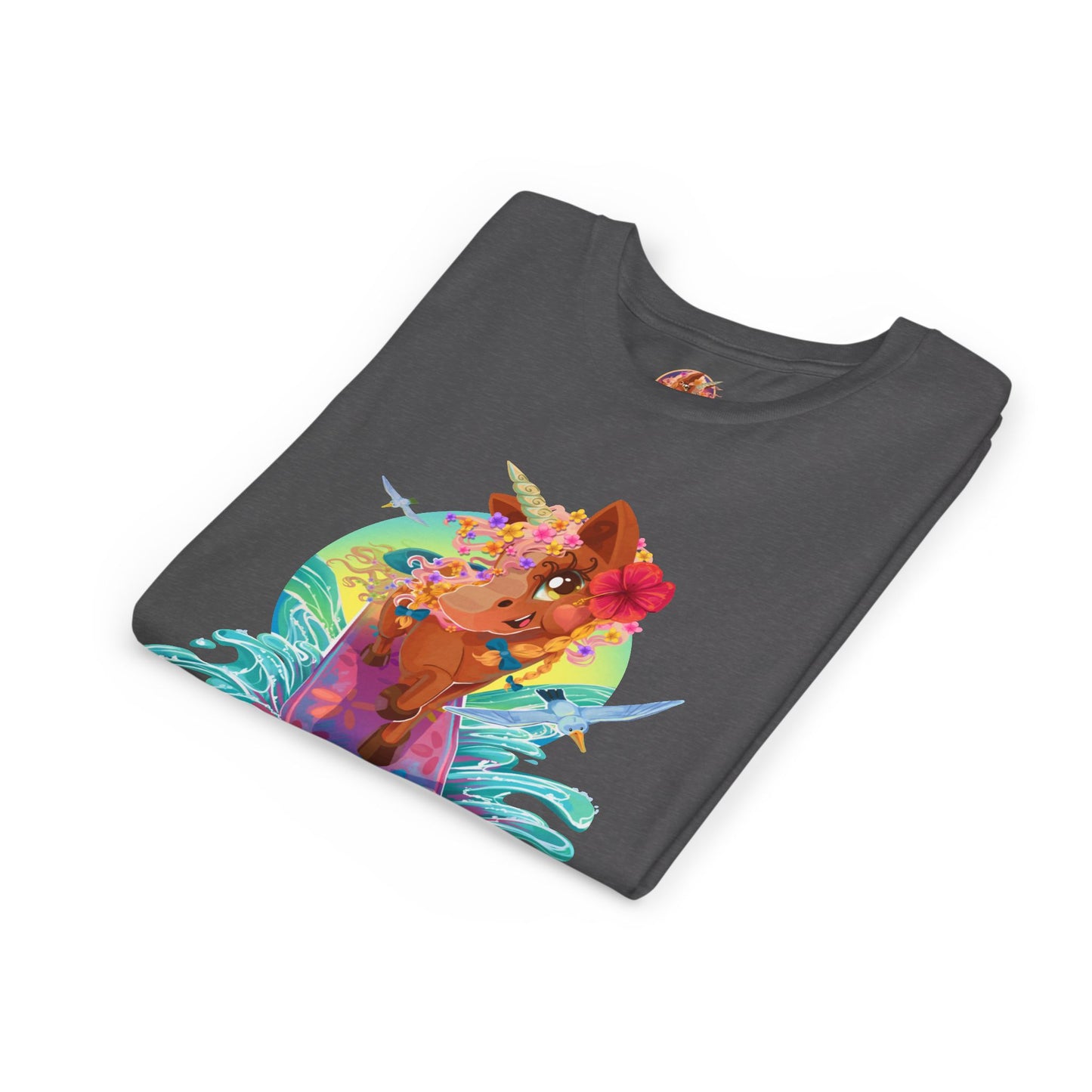 Gwenhwyer's Surfing Adventure Kids T-Shirt