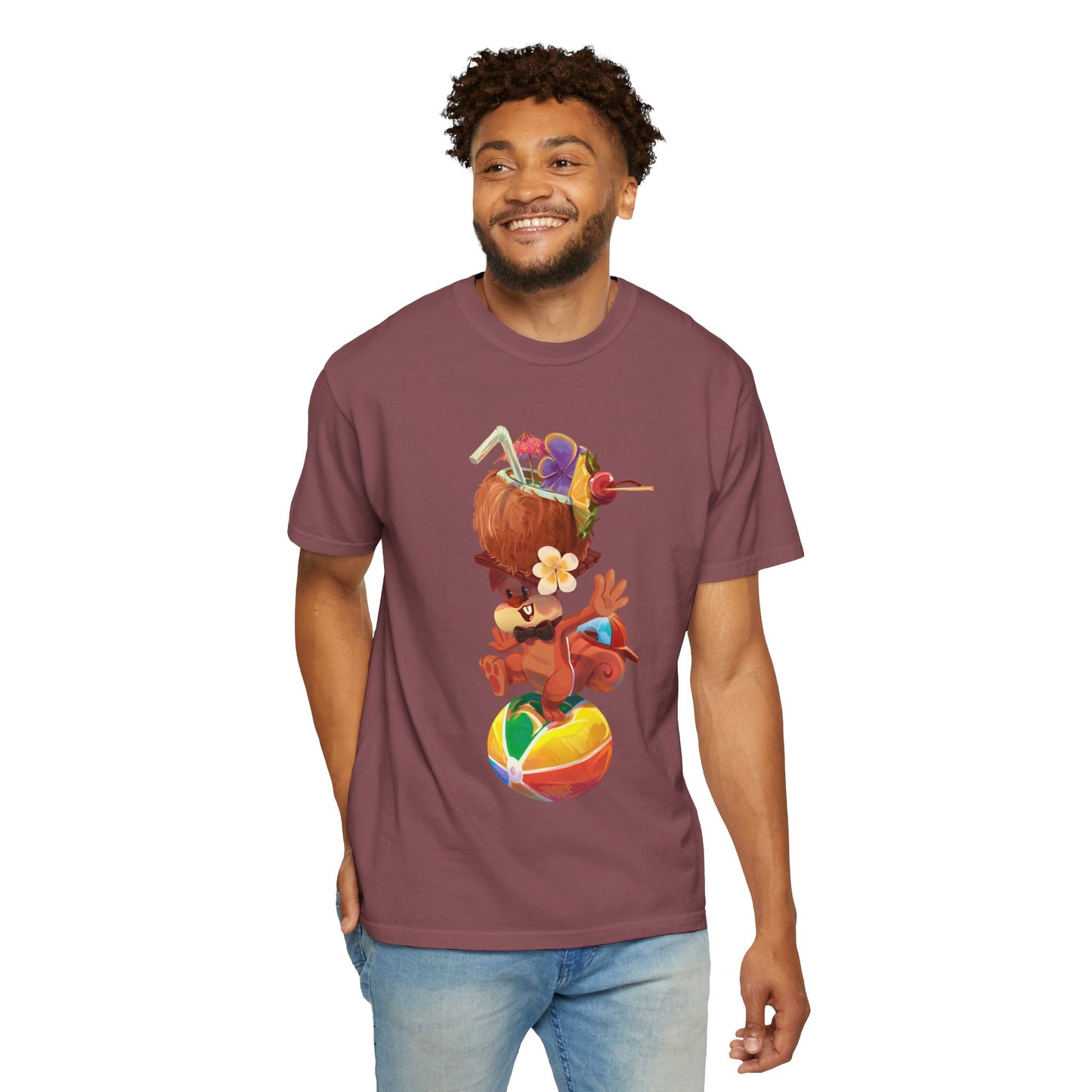 Tyrone the Squirrel Beach Ball Balancing Act Unisex T-Shirt