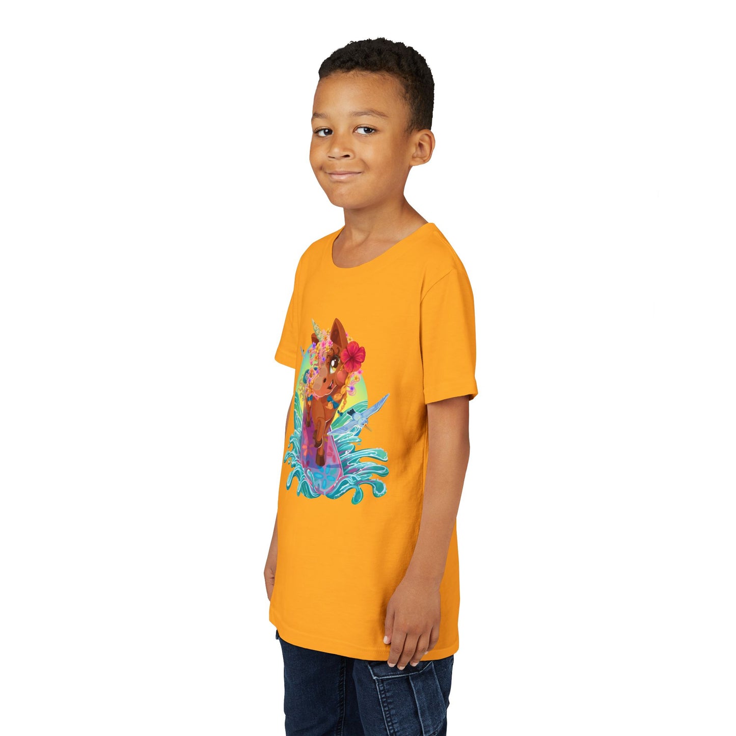Gwenhwyer's Surfing Adventure Kids T-Shirt