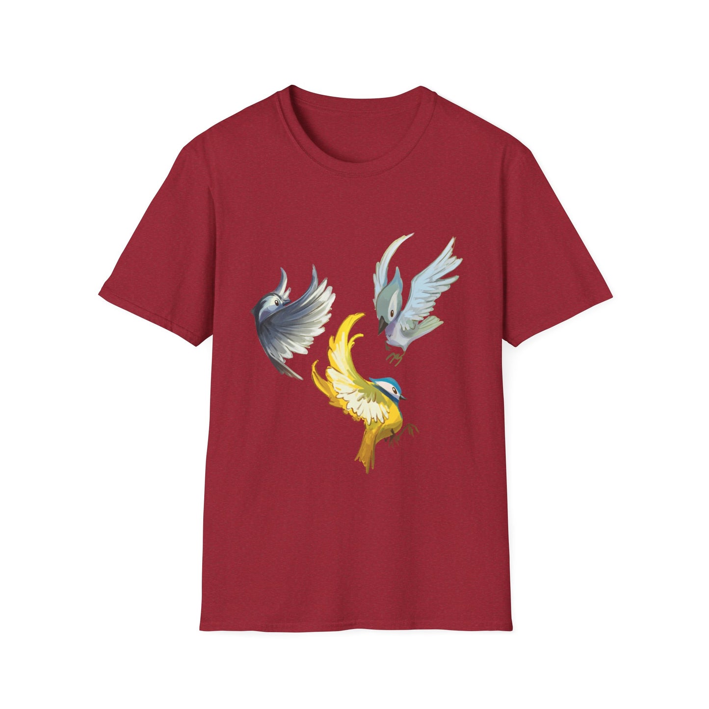 Busy Birds Unisex Softstyle T-Shirt