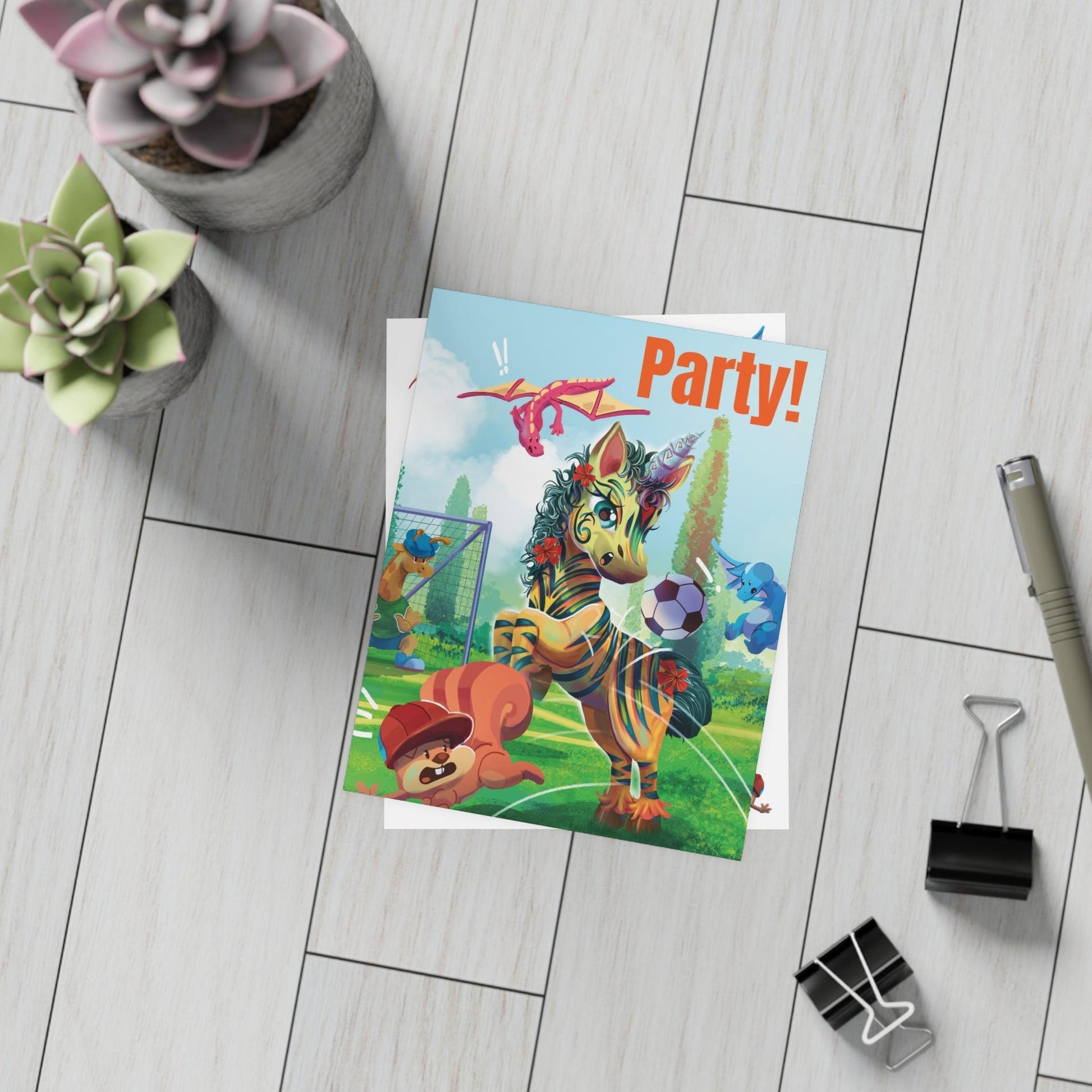 LeeNeigh Party Invitation Postcard Bundles (envelopes not included) - Claires Unicorn Adventures