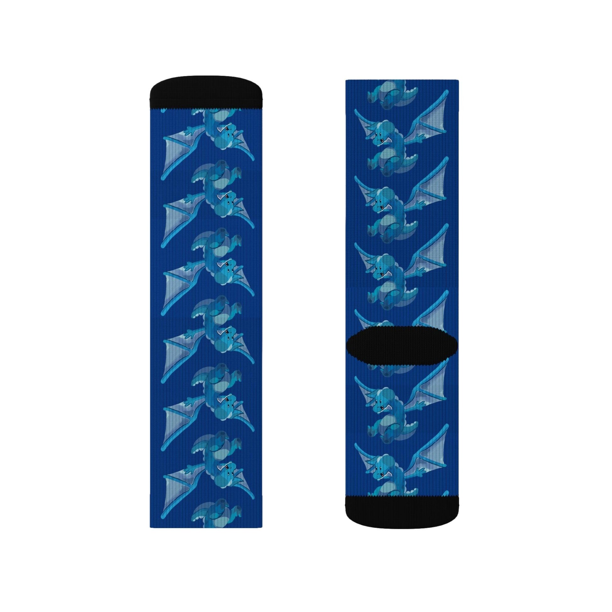 Blue Dragon Sublimation Socks - Claires Unicorn Adventures