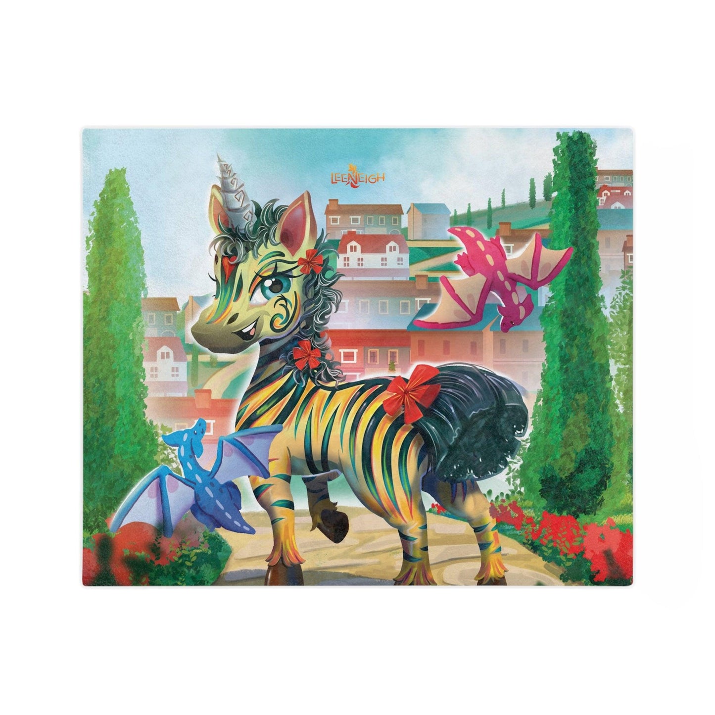 LeeNeigh Velveteen Microfiber Blanket - Claires Unicorn Adventures