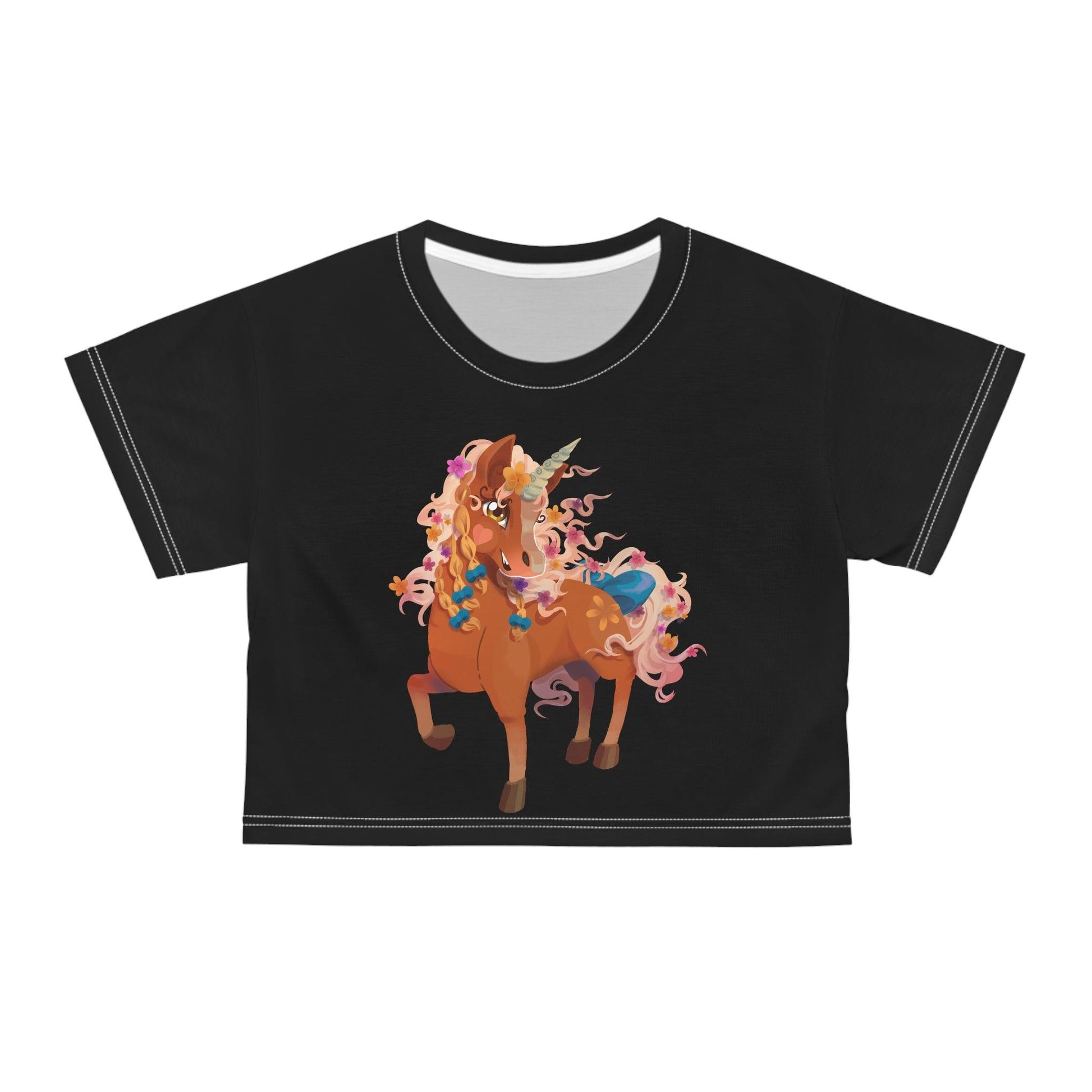 Crop Tee (AOP) - Claires Unicorn Adventures