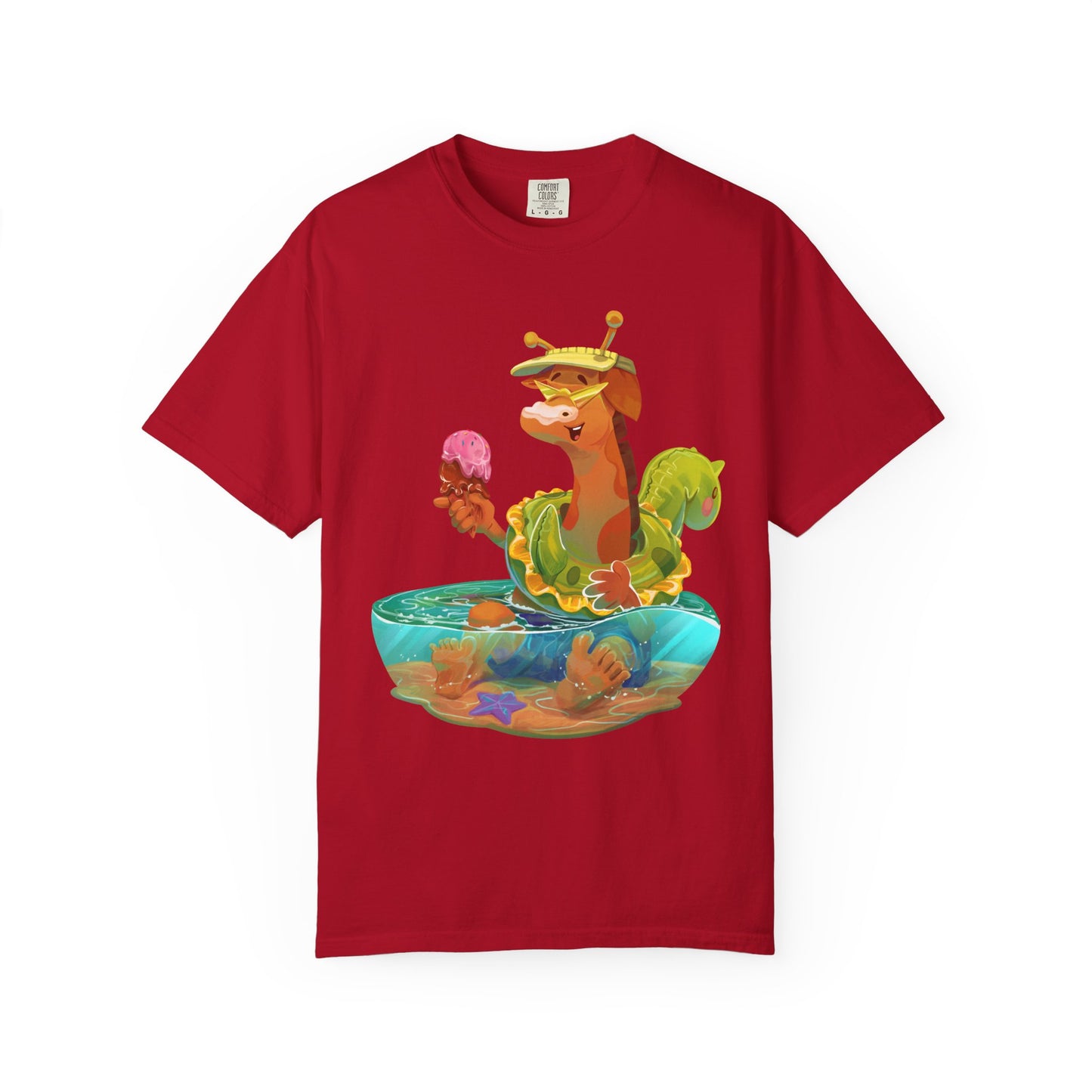 Clippity Clop Giraffe in a Pool Unisex T-shirt