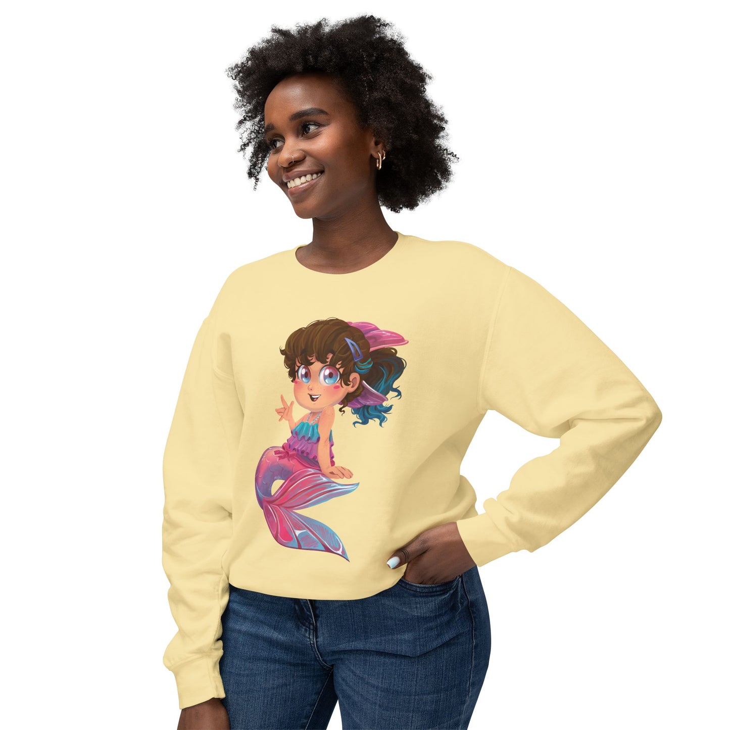 Mermaid Lightweight Crewneck Sweatshirt - Serena