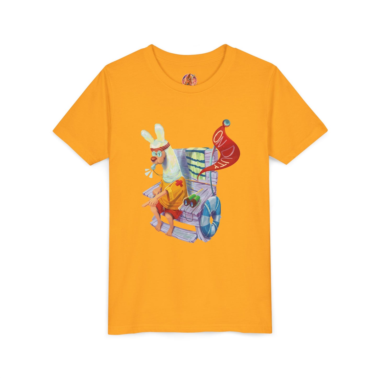 Larry the Llama Plays Lifeguard Kids T-Shirt