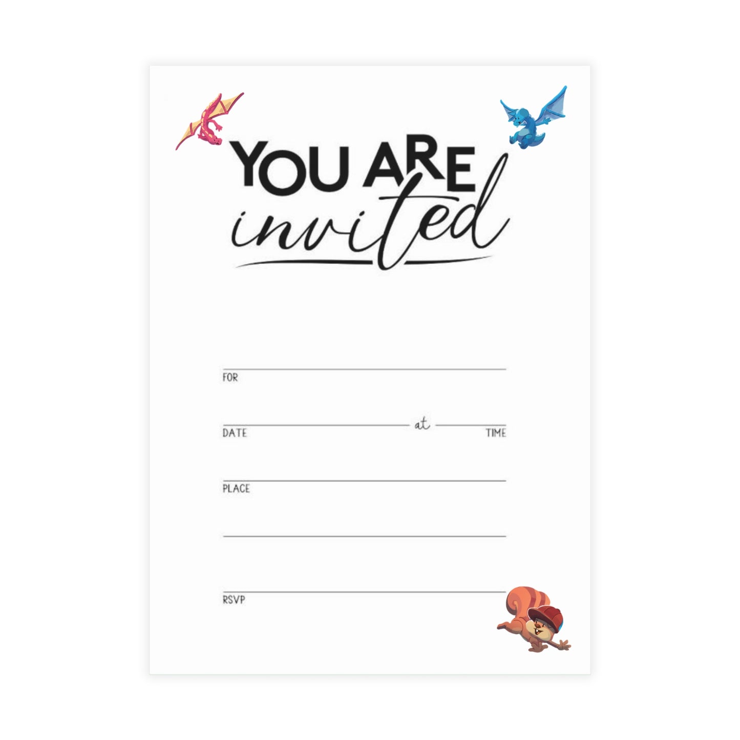 LeeNeigh Party Invitation Postcard Bundles (envelopes not included)