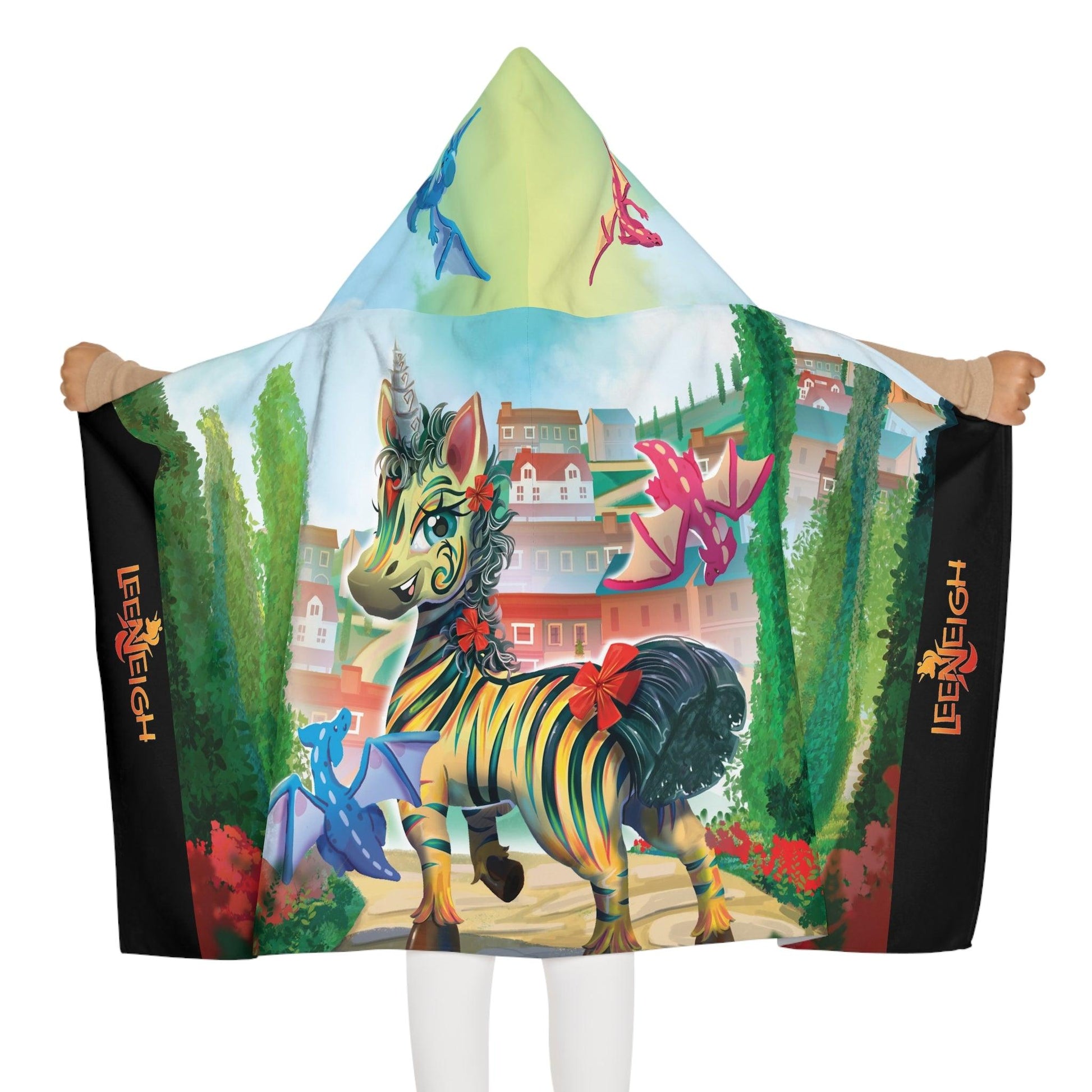 LeeNeigh Youth Hooded Towel - Claires Unicorn Adventures