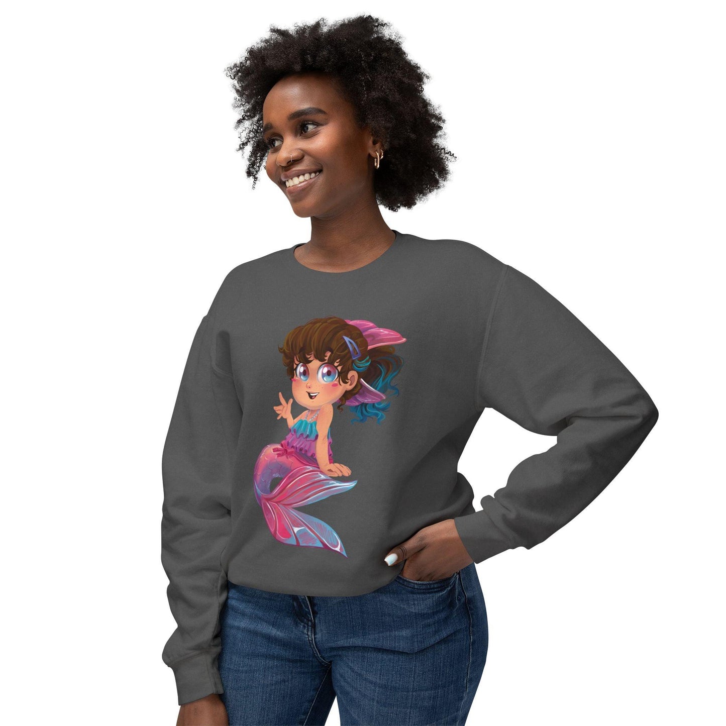 Unisex Lightweight Crewneck Sweatshirt - Claires Unicorn Adventures