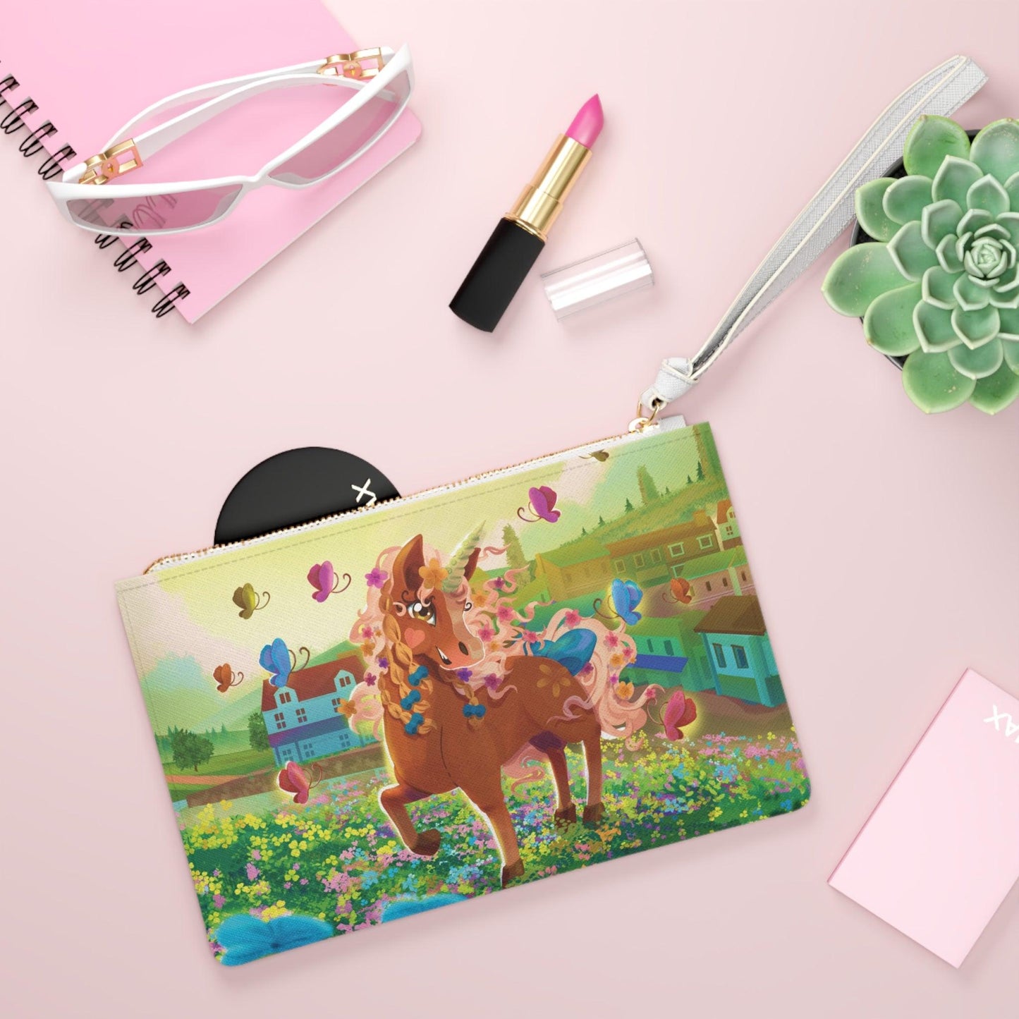 Gwenhwyer Clutch Bag - Claires Unicorn Adventures