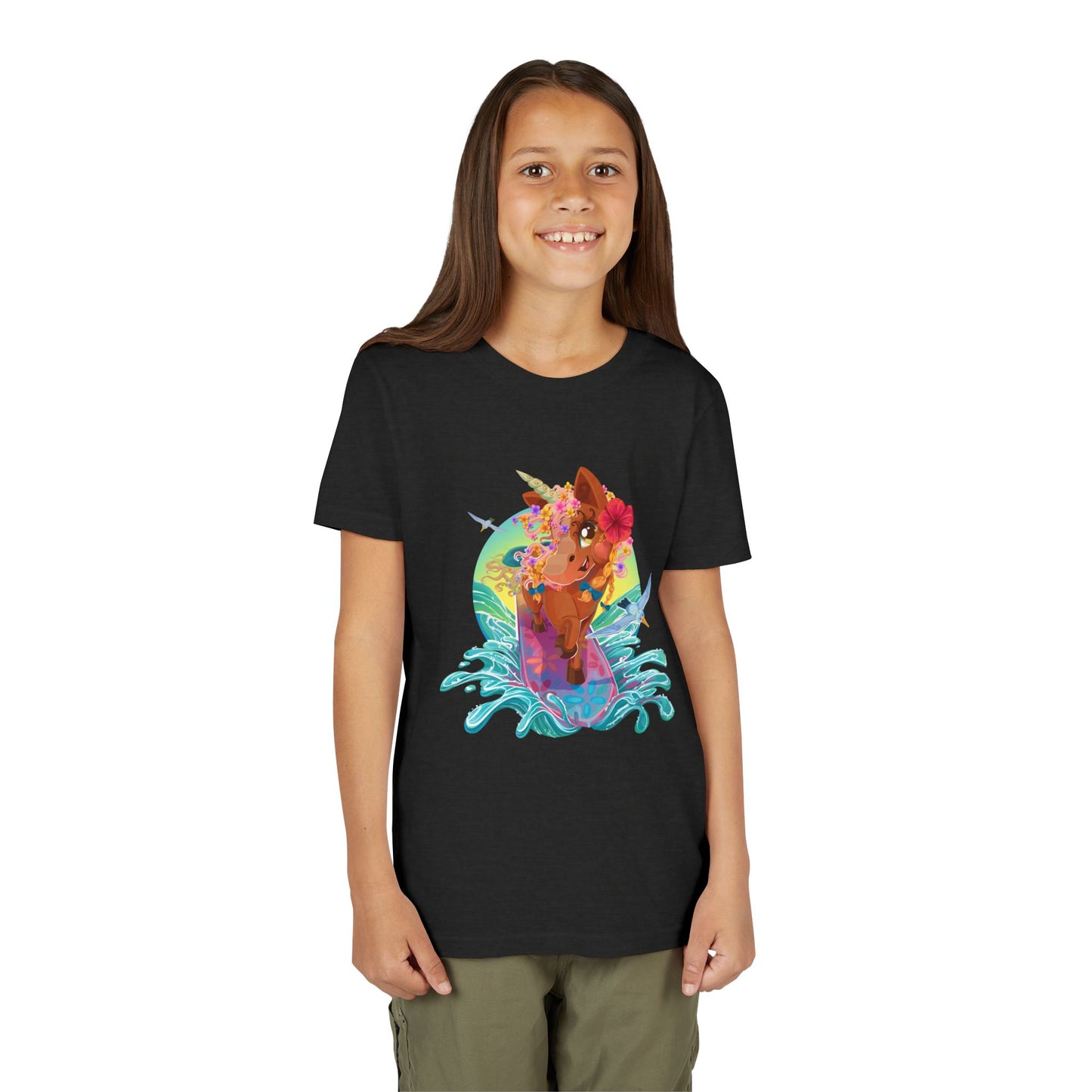 Gwenhwyer's Surfing Adventure Kids T-Shirt