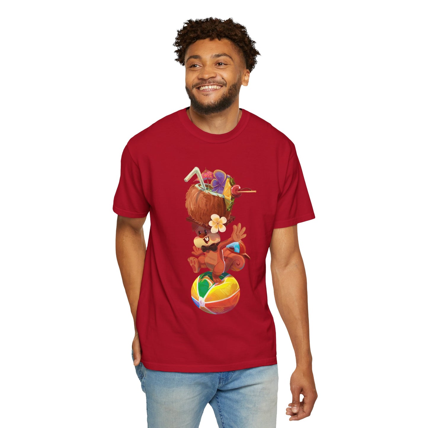 Tyrone the Squirrel Beach Ball Balancing Act Unisex T-Shirt