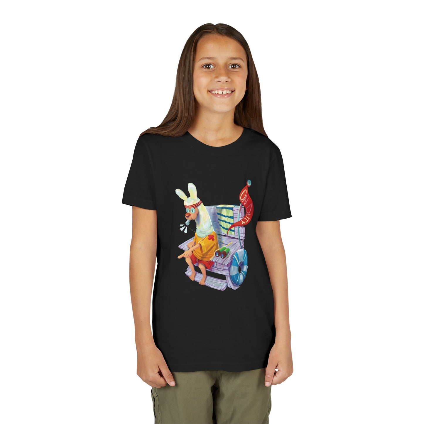 Larry the Llama Plays Lifeguard Kids T-Shirt