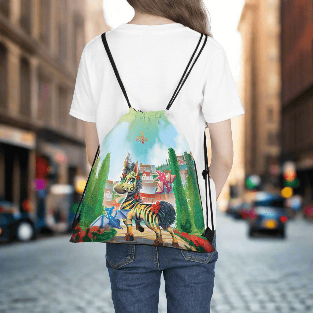 LeeNeigh Classic Outdoor Drawstring Bag - Claires Unicorn Adventures