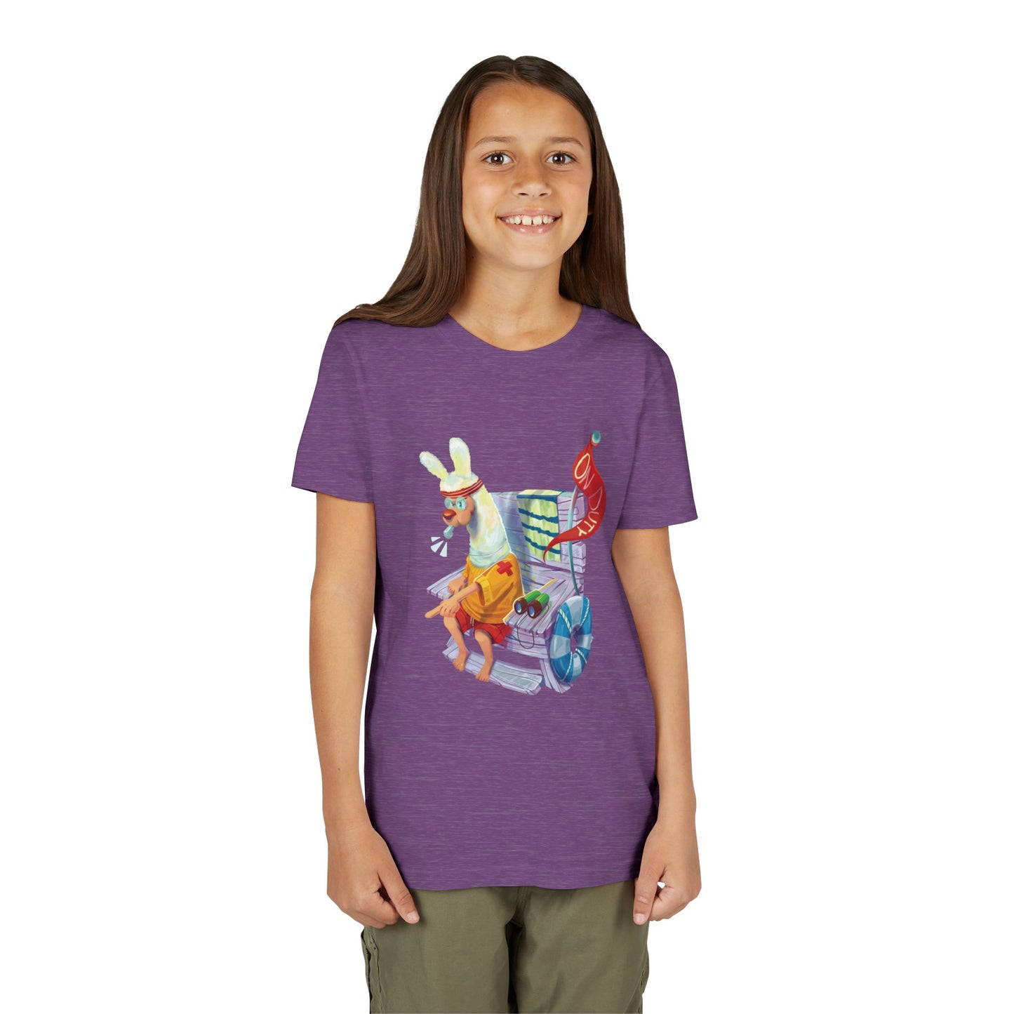 Larry the Llama Plays Lifeguard Kids T-Shirt