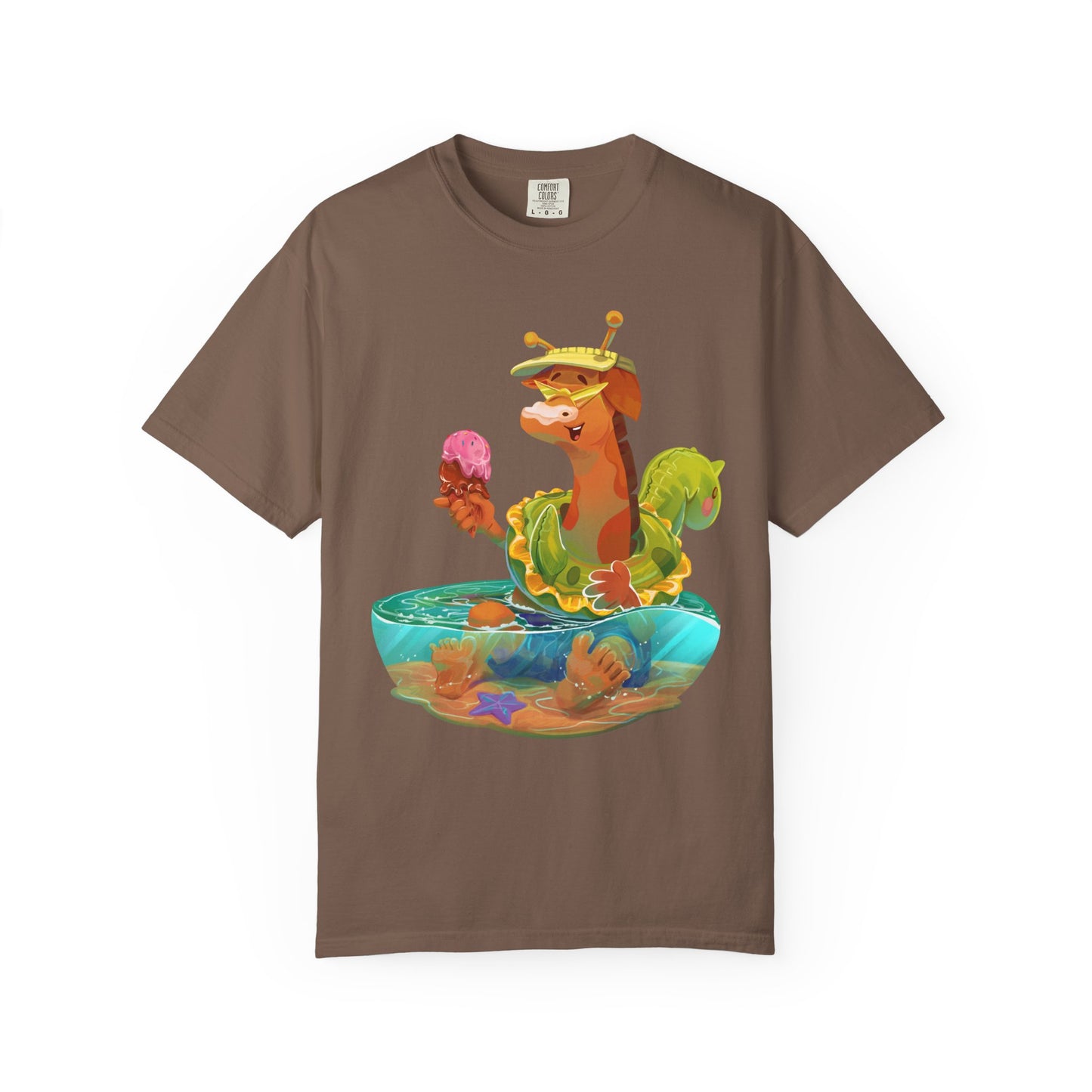 Clippity Clop Giraffe in a Pool Unisex T-shirt