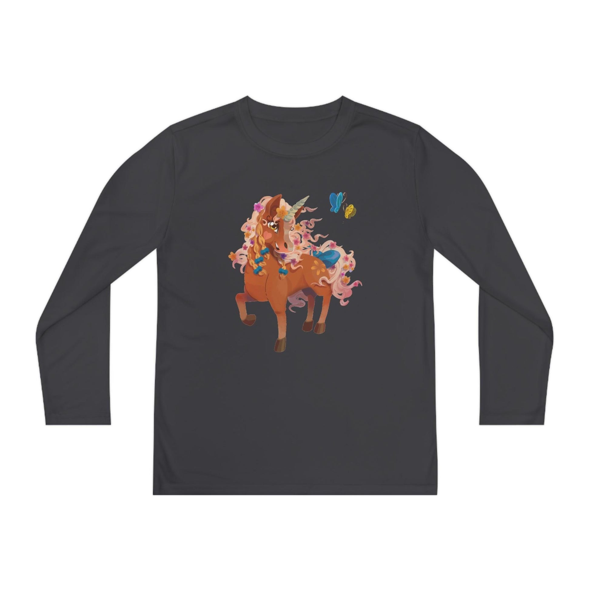 Gwenhwyer Youth Long Sleeve Competitor Tee - Claires Unicorn Adventures