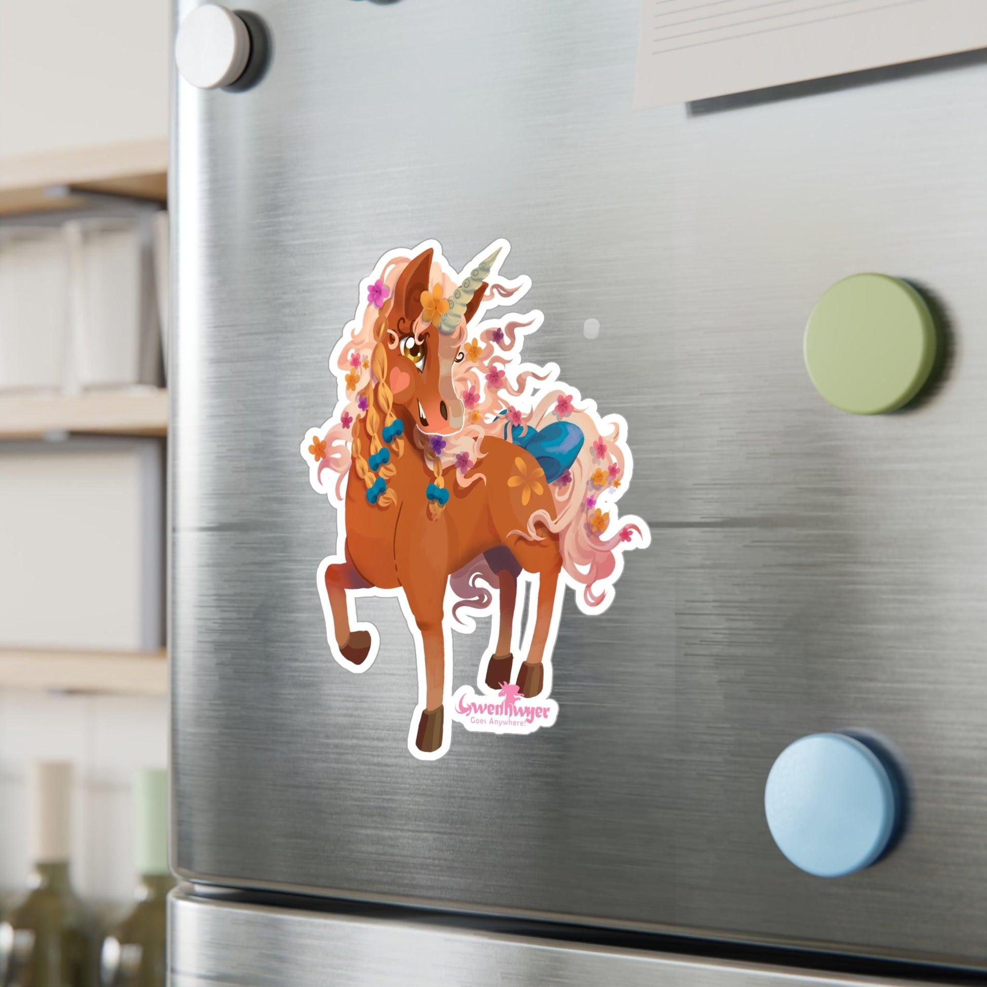 Gwenhwyer Kiss-Cut Vinyl Decal - Claires Unicorn Adventures