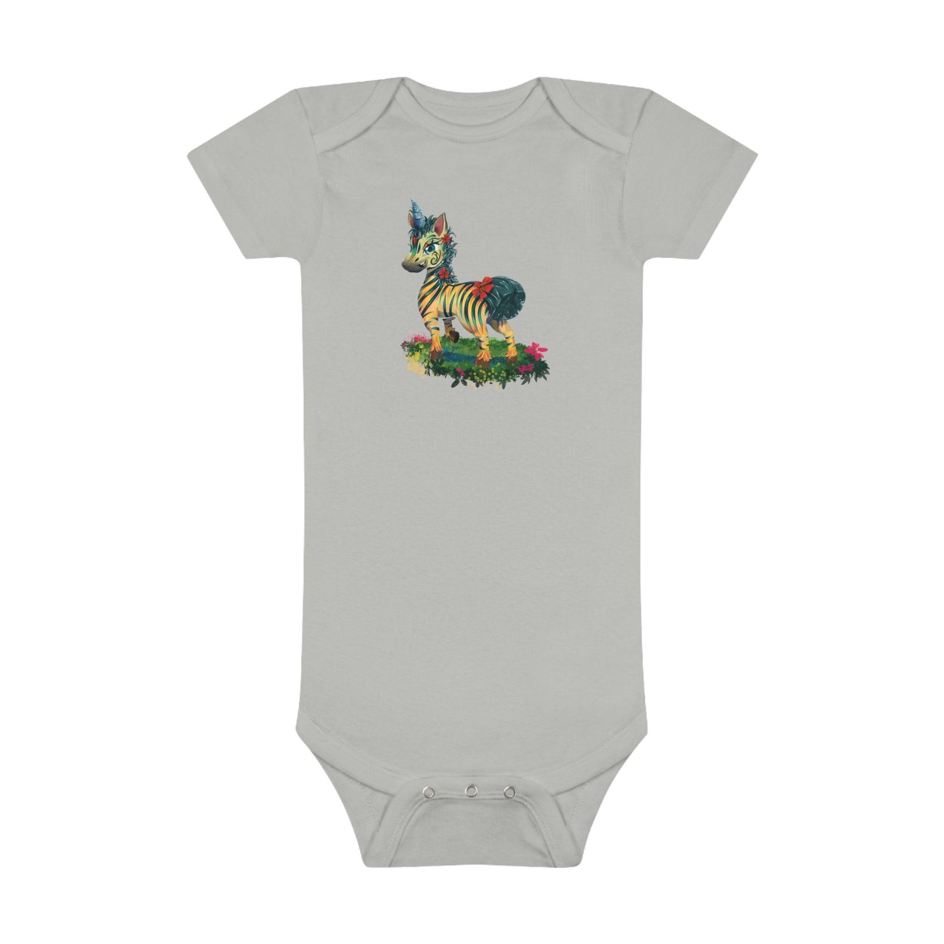 LeeNeigh Baby Short Sleeve Onesie® - Claires Unicorn Adventures