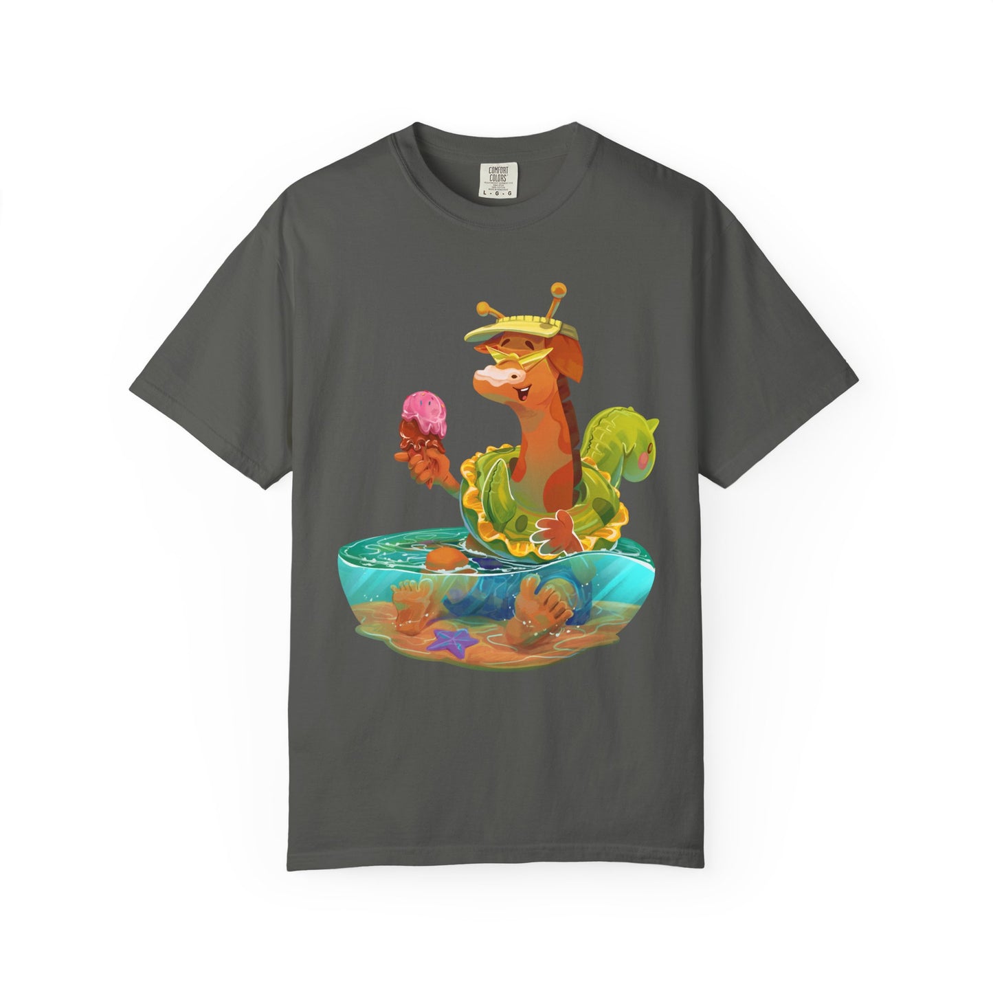 Clippity Clop Giraffe in a Pool Unisex T-shirt