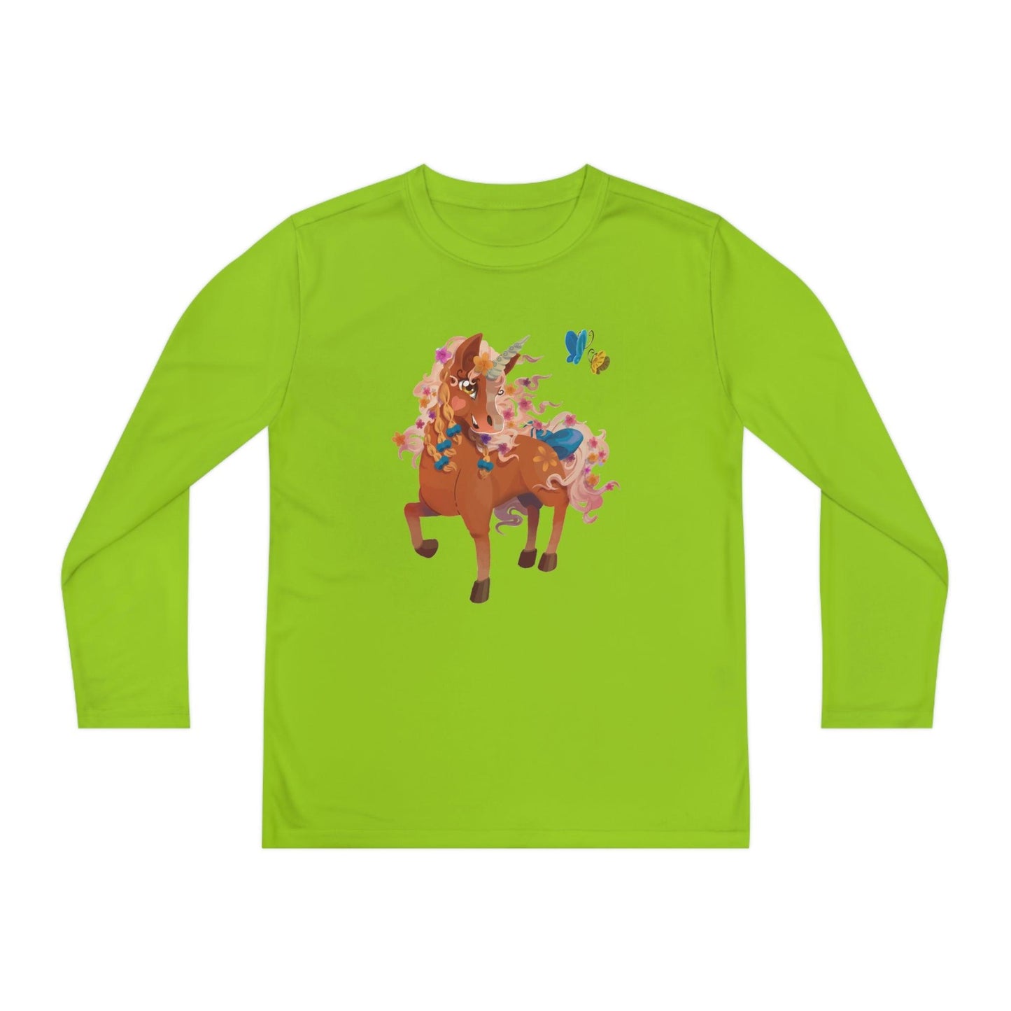 Gwenhwyer Youth Long Sleeve Competitor Tee - Claires Unicorn Adventures