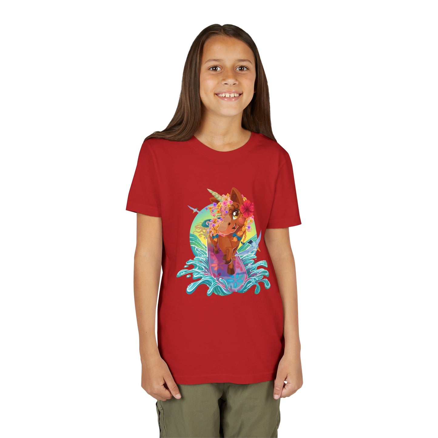 Gwenhwyer's Surfing Adventure Kids T-Shirt
