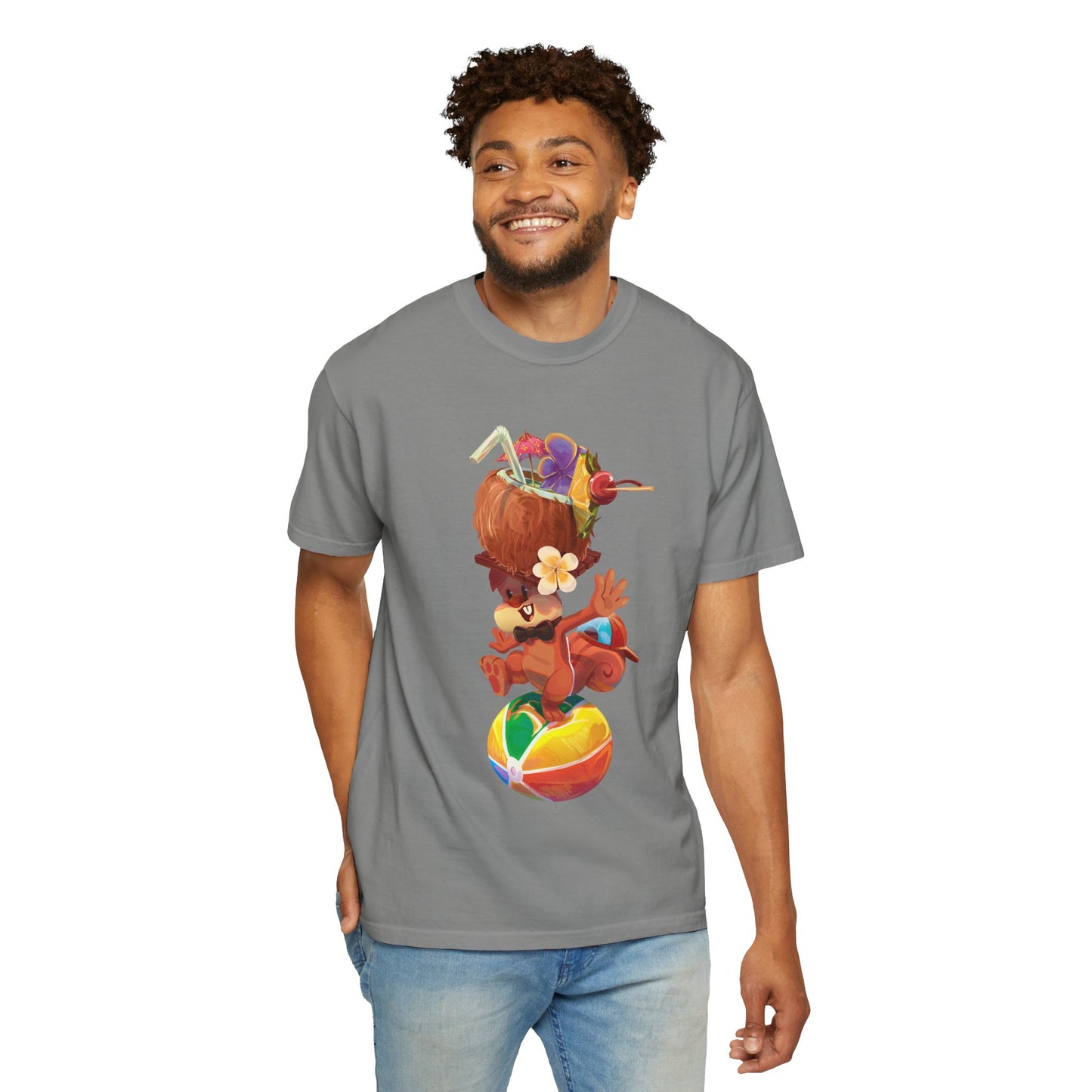 Tyrone the Squirrel Beach Ball Balancing Act Unisex T-Shirt