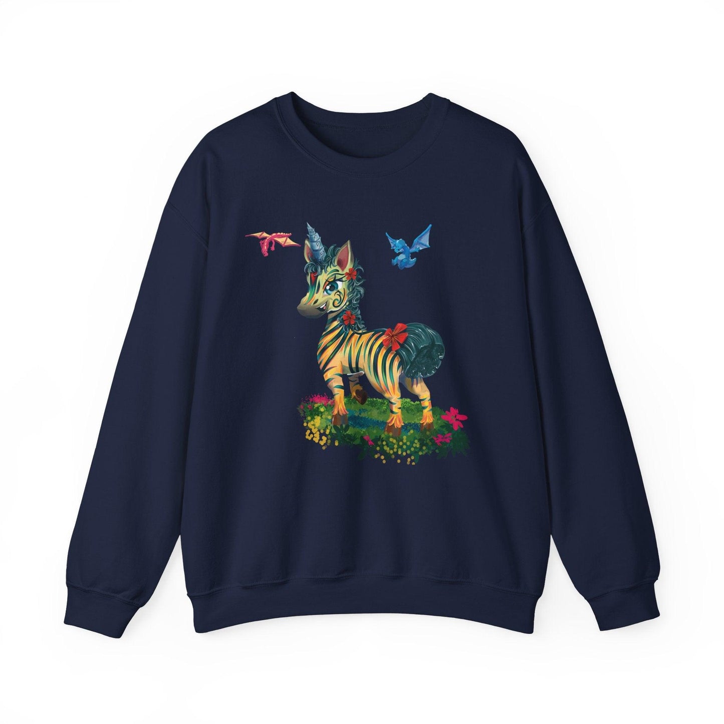 LeeNeigh Unisex Heavy Blend™ Crewneck Sweatshirt - Claires Unicorn Adventures