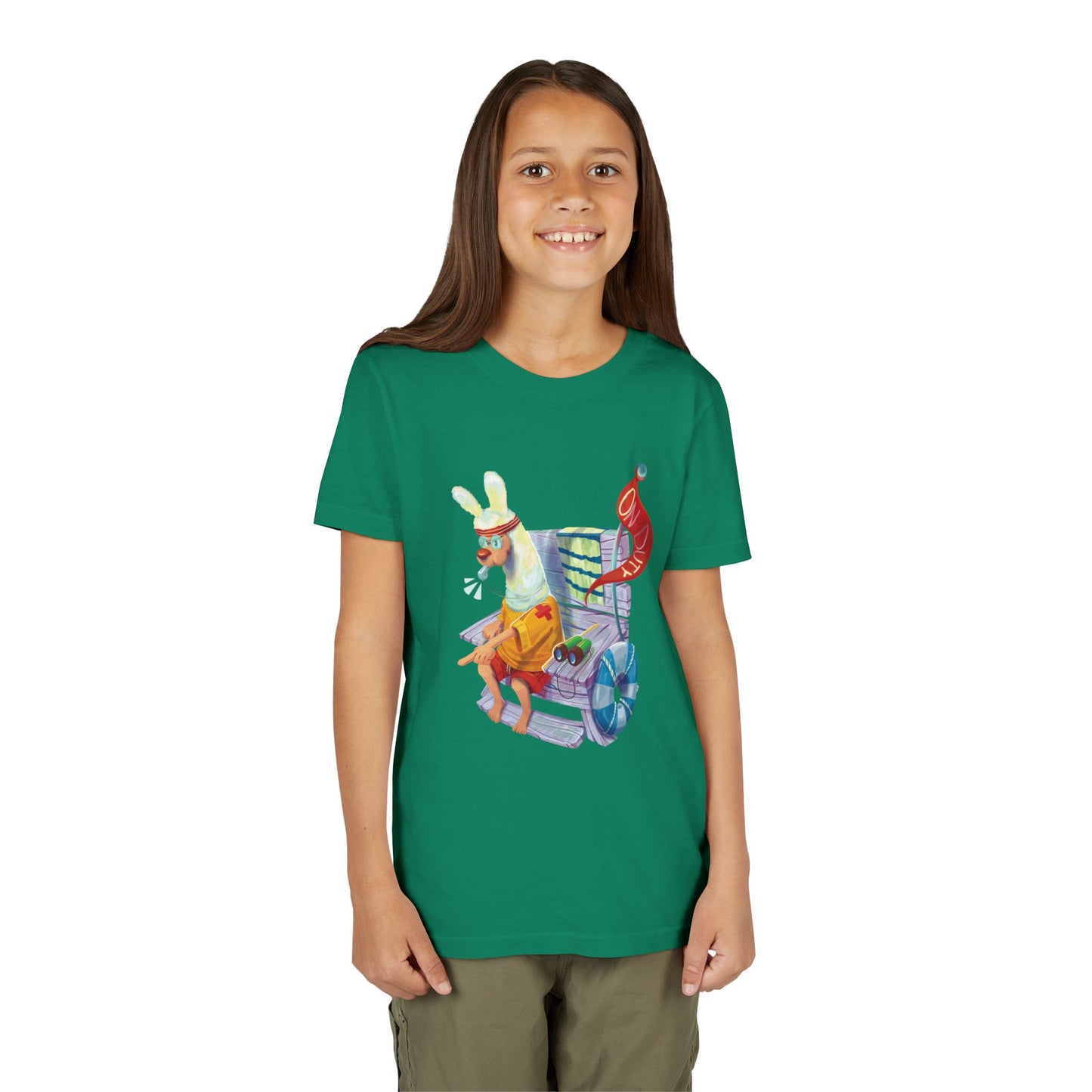 Larry the Llama Plays Lifeguard Kids T-Shirt