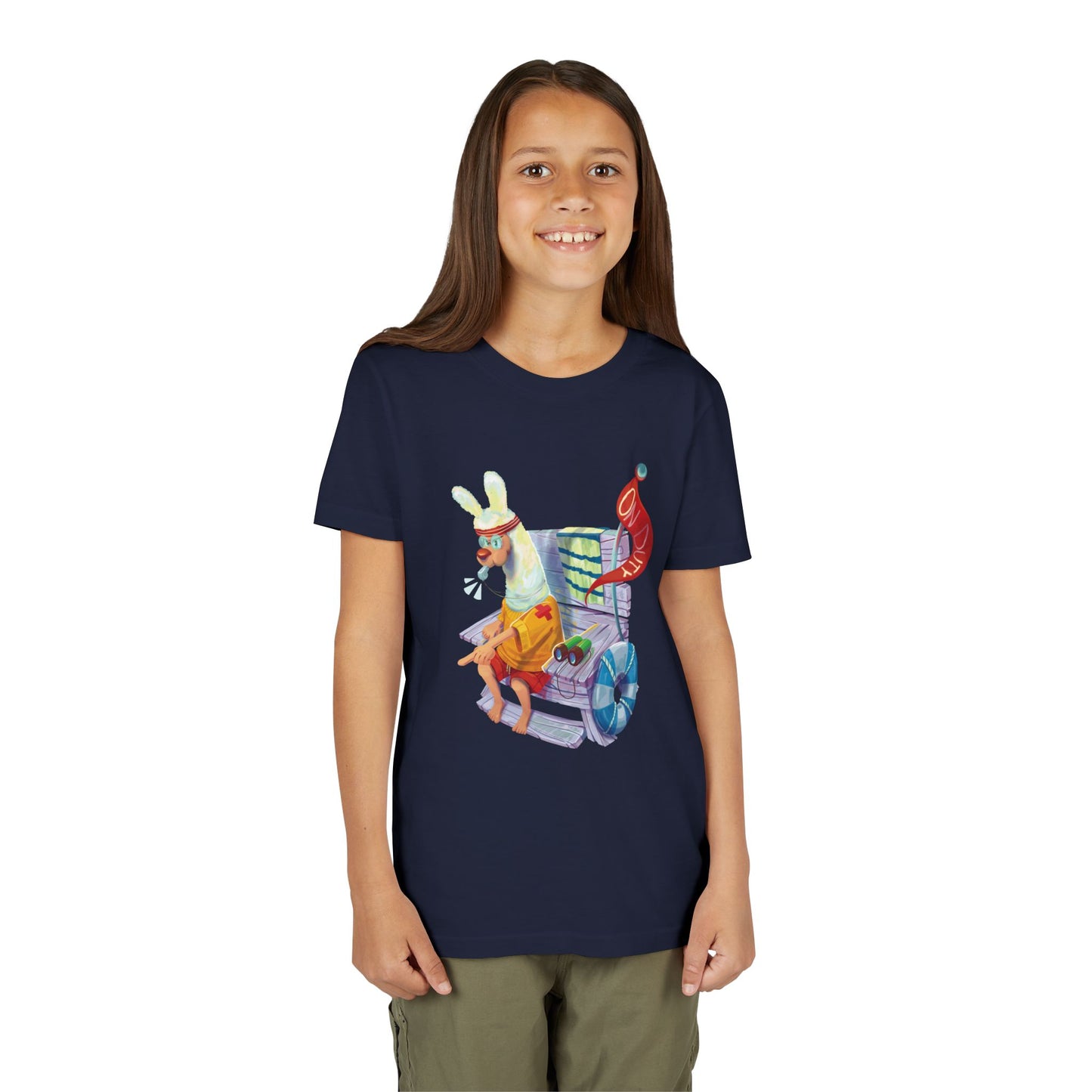 Larry the Llama Plays Lifeguard Kids T-Shirt