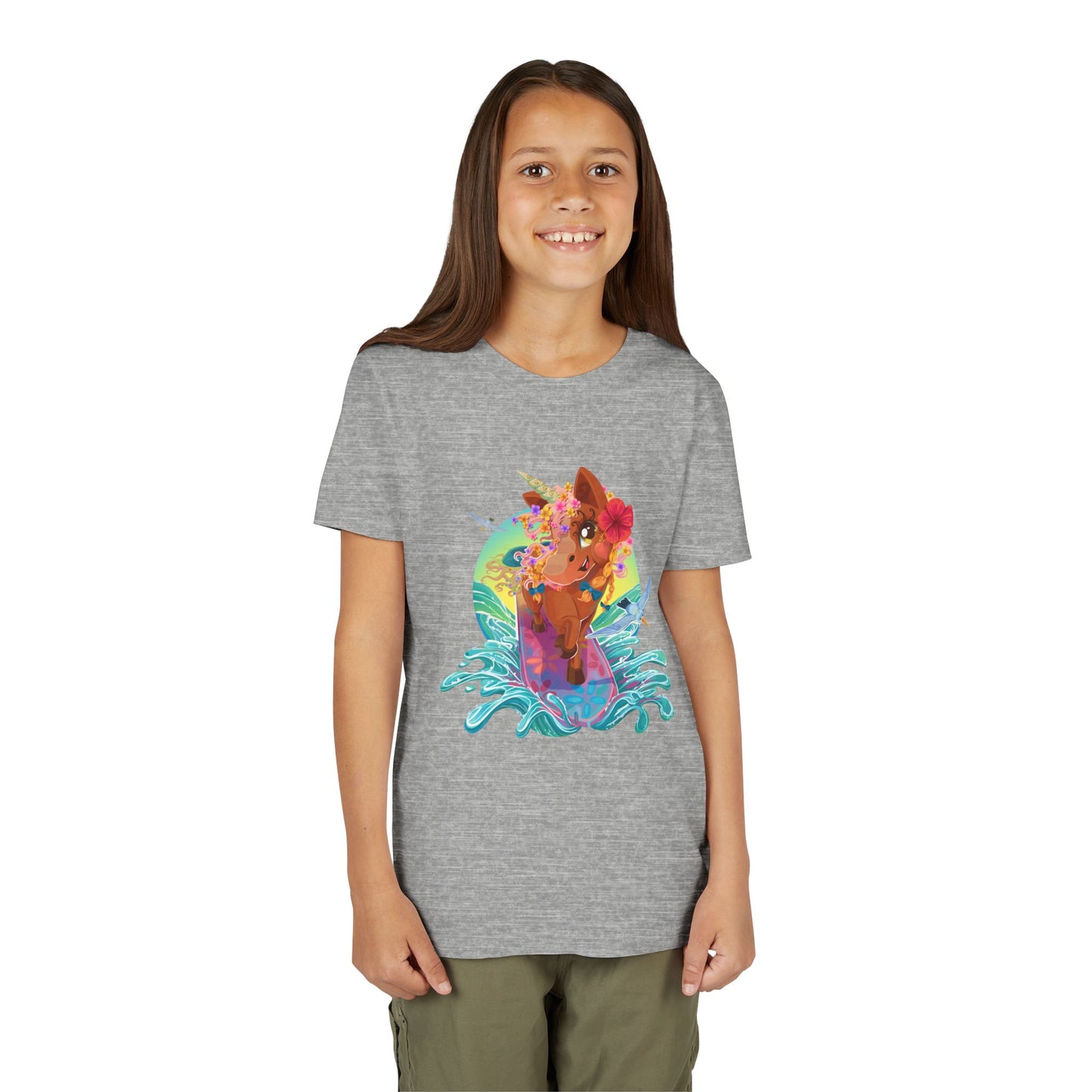 Gwenhwyer's Surfing Adventure Kids T-Shirt