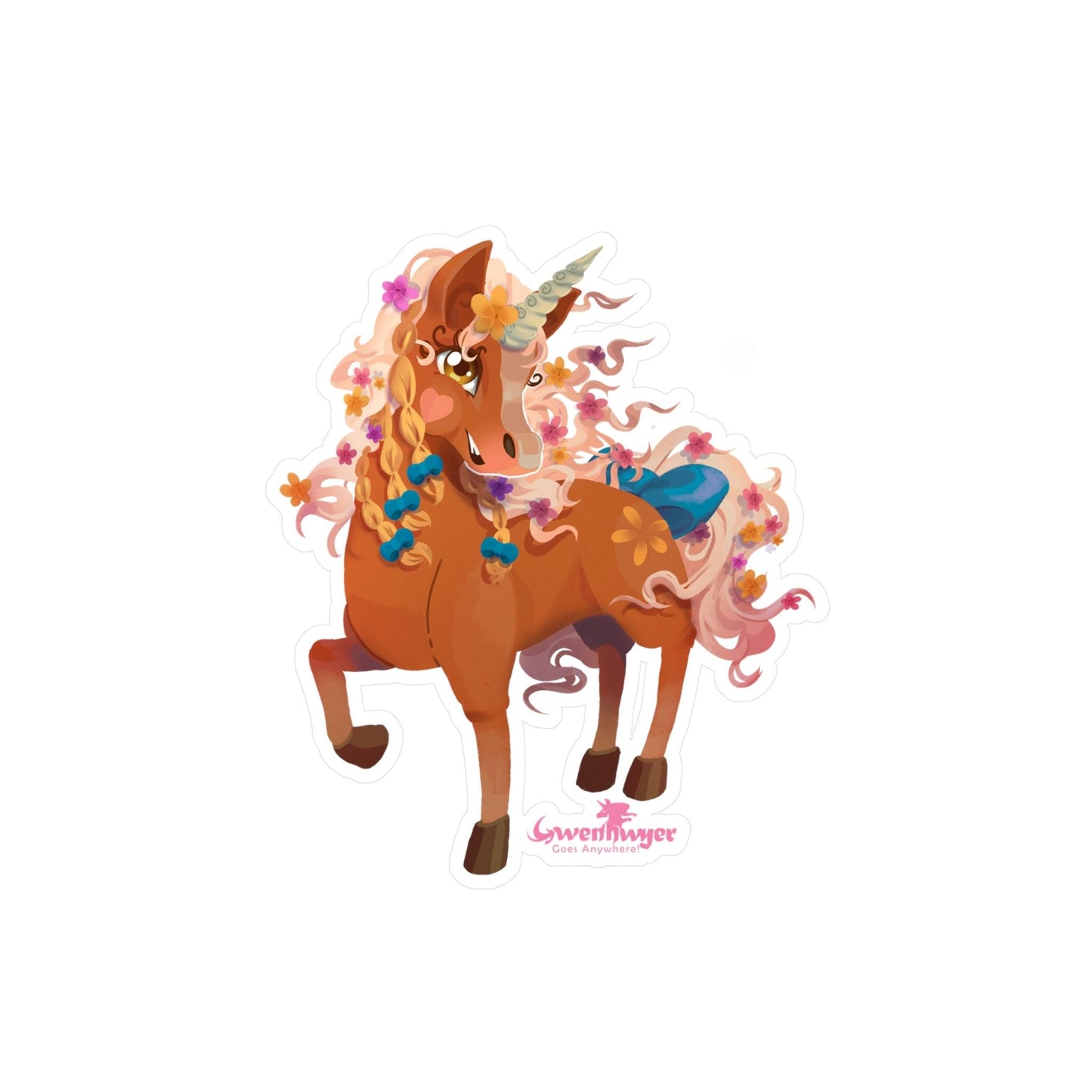 Gwenhwyer Kiss-Cut Vinyl Decal - Claires Unicorn Adventures