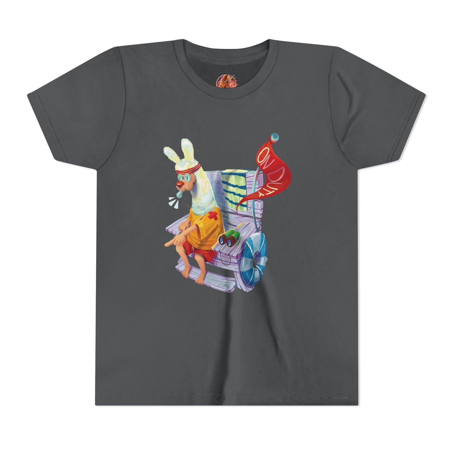 Larry the Llama Plays Lifeguard Kids T-Shirt